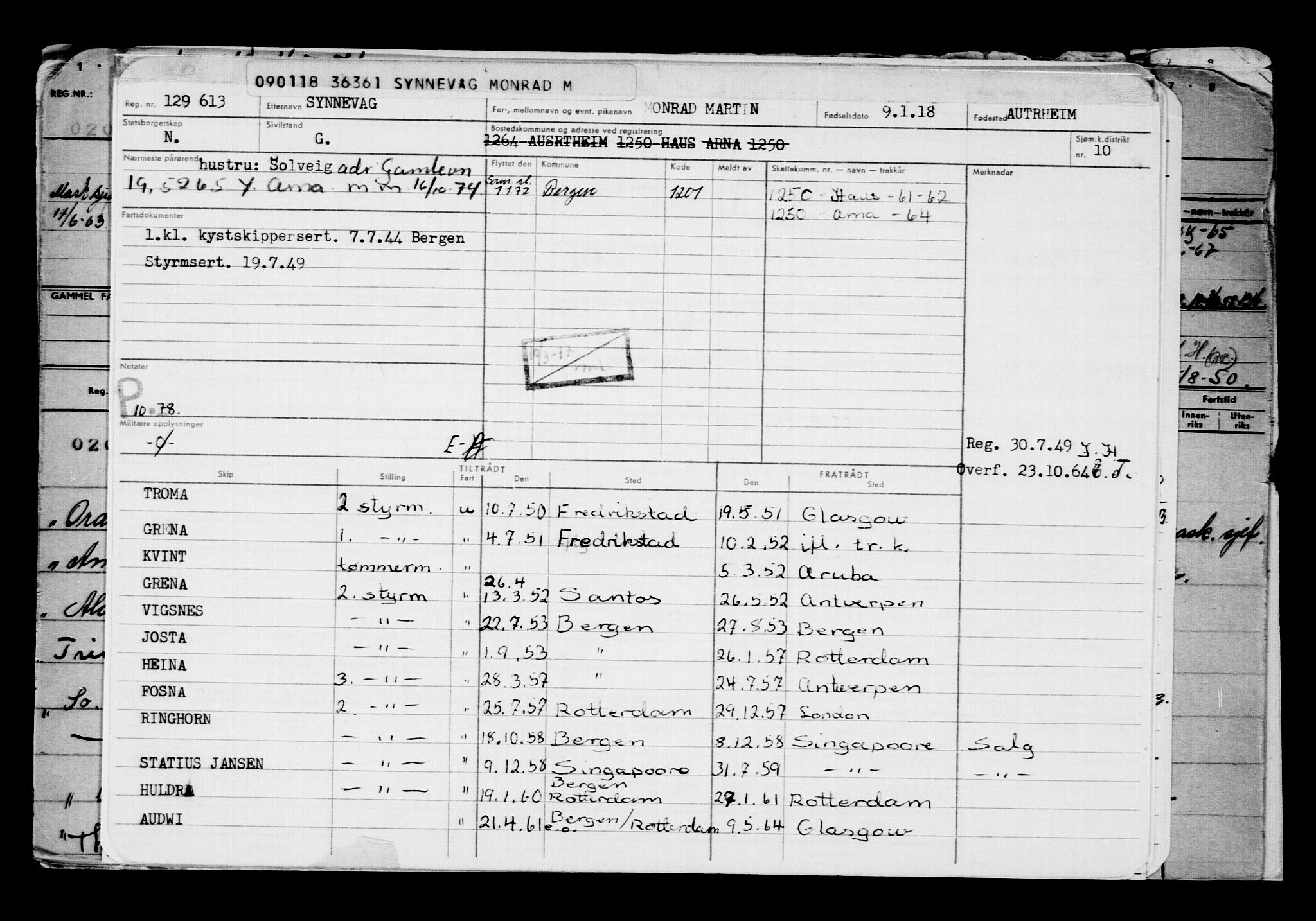 Direktoratet for sjømenn, AV/RA-S-3545/G/Gb/L0154: Hovedkort, 1917-1918, p. 528