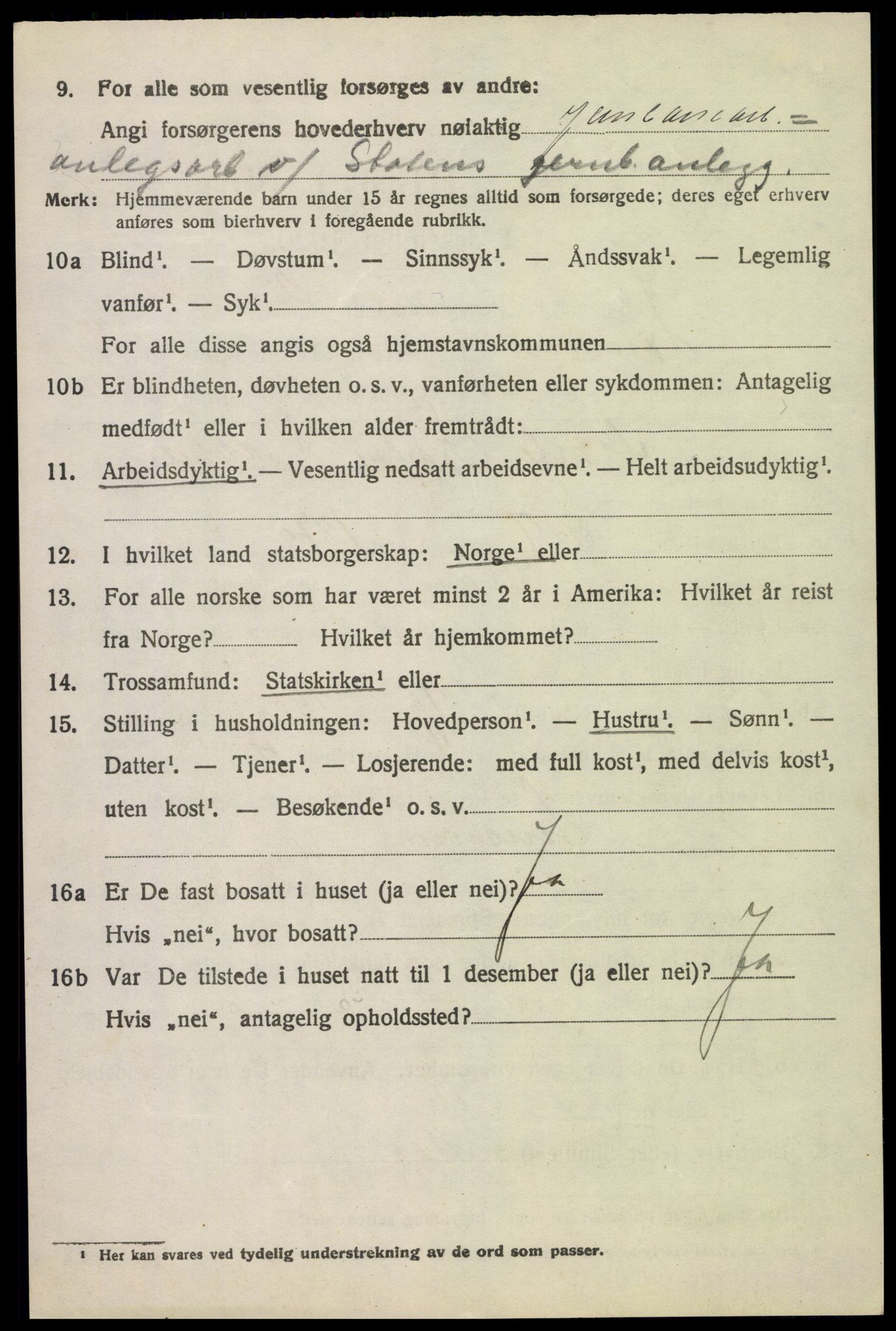 SAH, 1920 census for Lunner, 1920, p. 9450