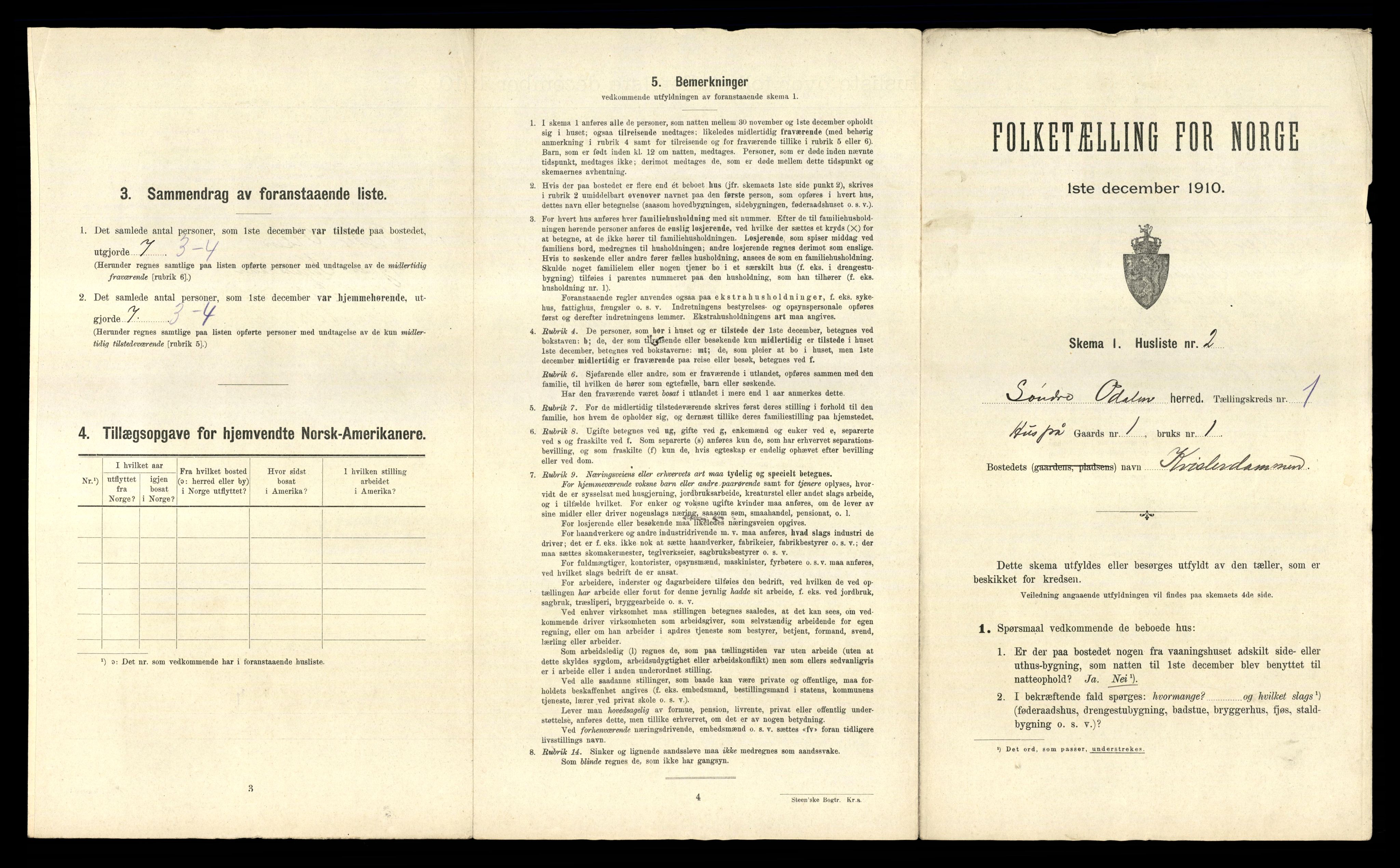 RA, 1910 census for Sør-Odal, 1910, p. 72