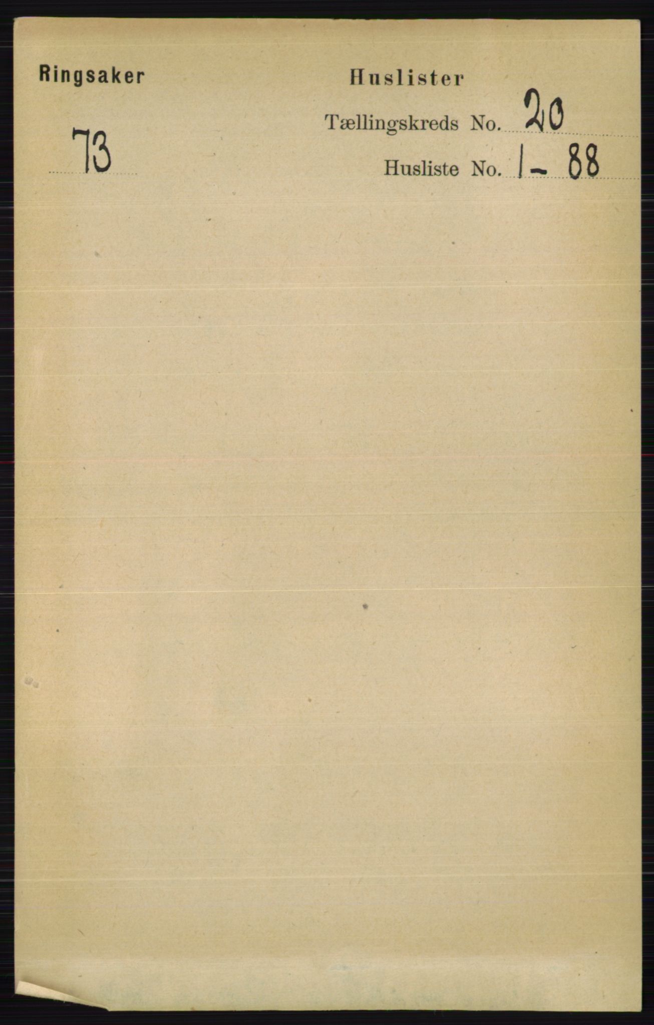 RA, 1891 census for 0412 Ringsaker, 1891, p. 11014