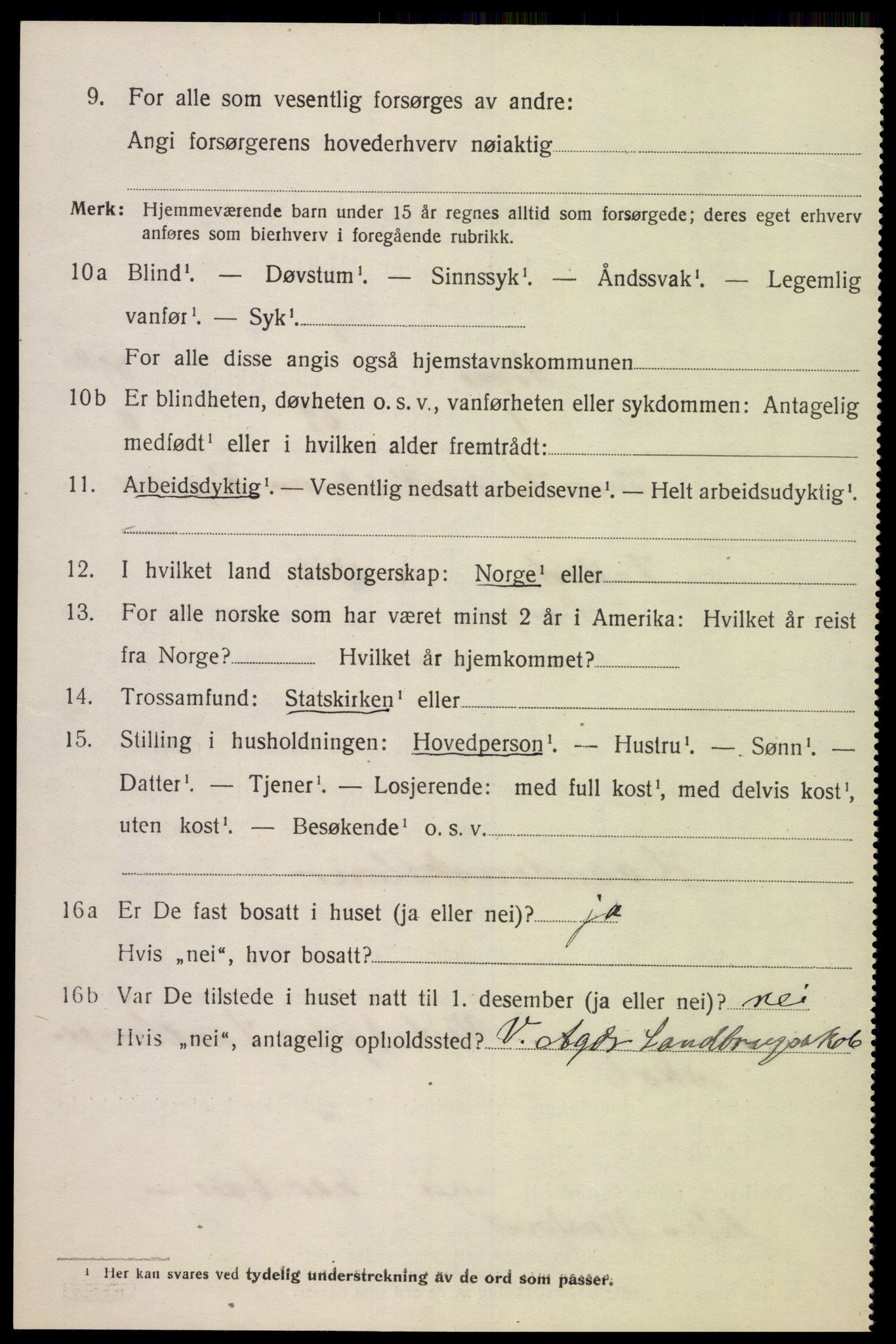 SAK, 1920 census for Søgne, 1920, p. 4032