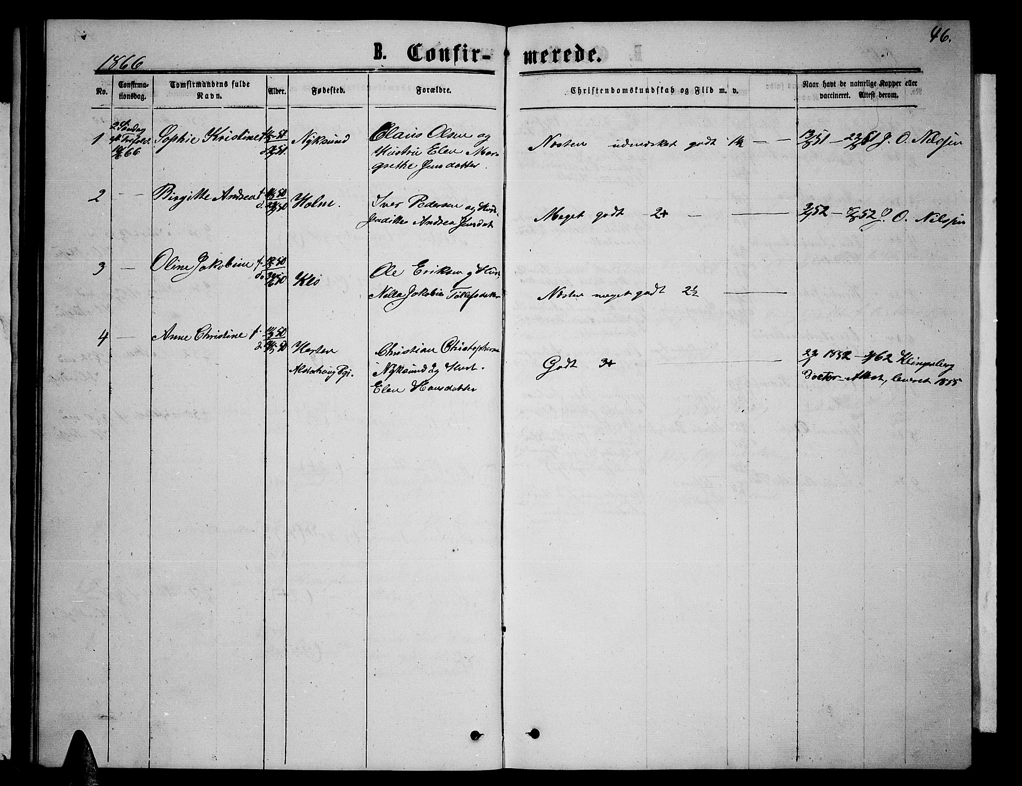 Ministerialprotokoller, klokkerbøker og fødselsregistre - Nordland, AV/SAT-A-1459/894/L1358: Parish register (copy) no. 894C01, 1864-1877, p. 46