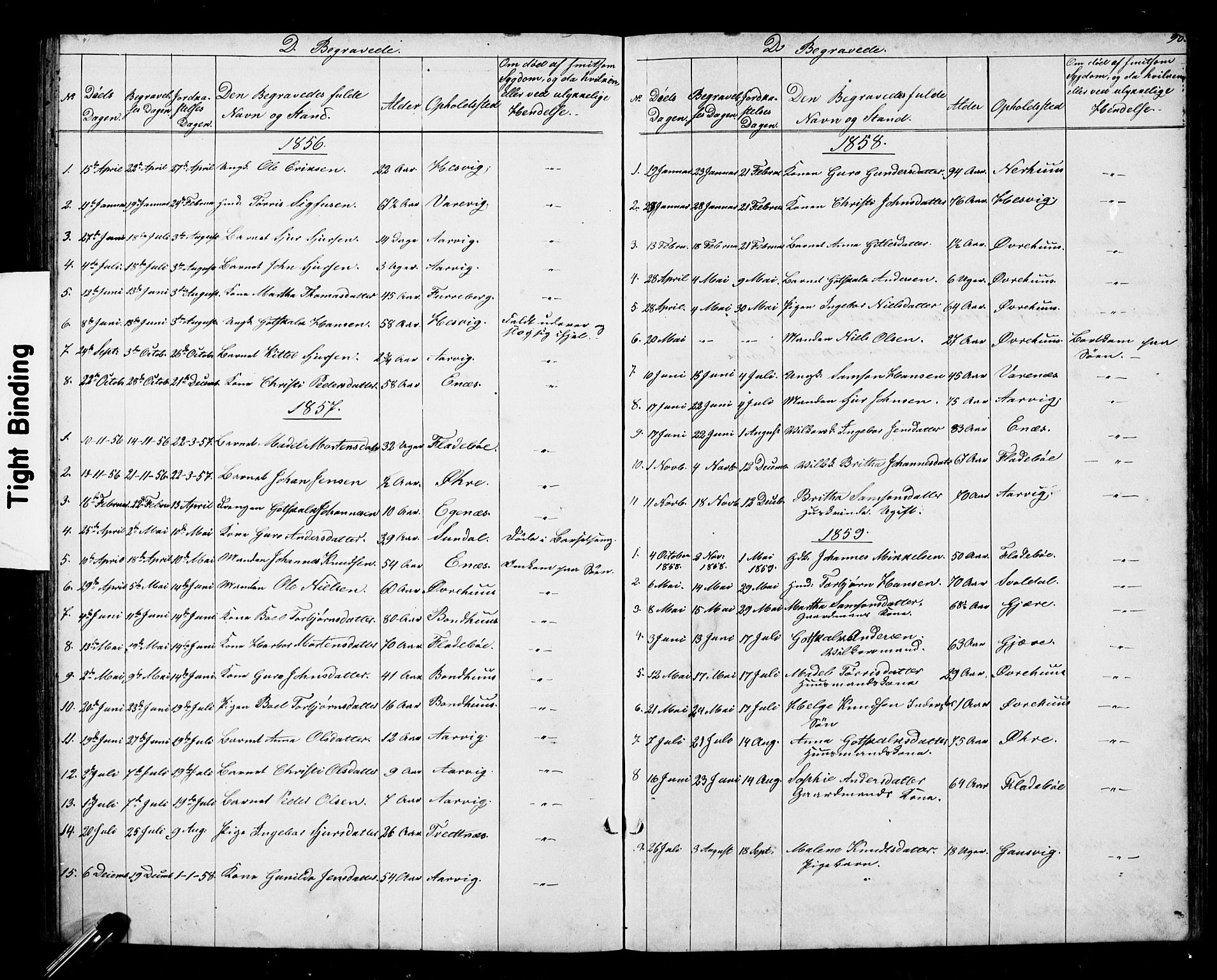 Kvinnherad sokneprestembete, SAB/A-76401/H/Hab: Parish register (copy) no. D 1, 1856-1905, p. 90