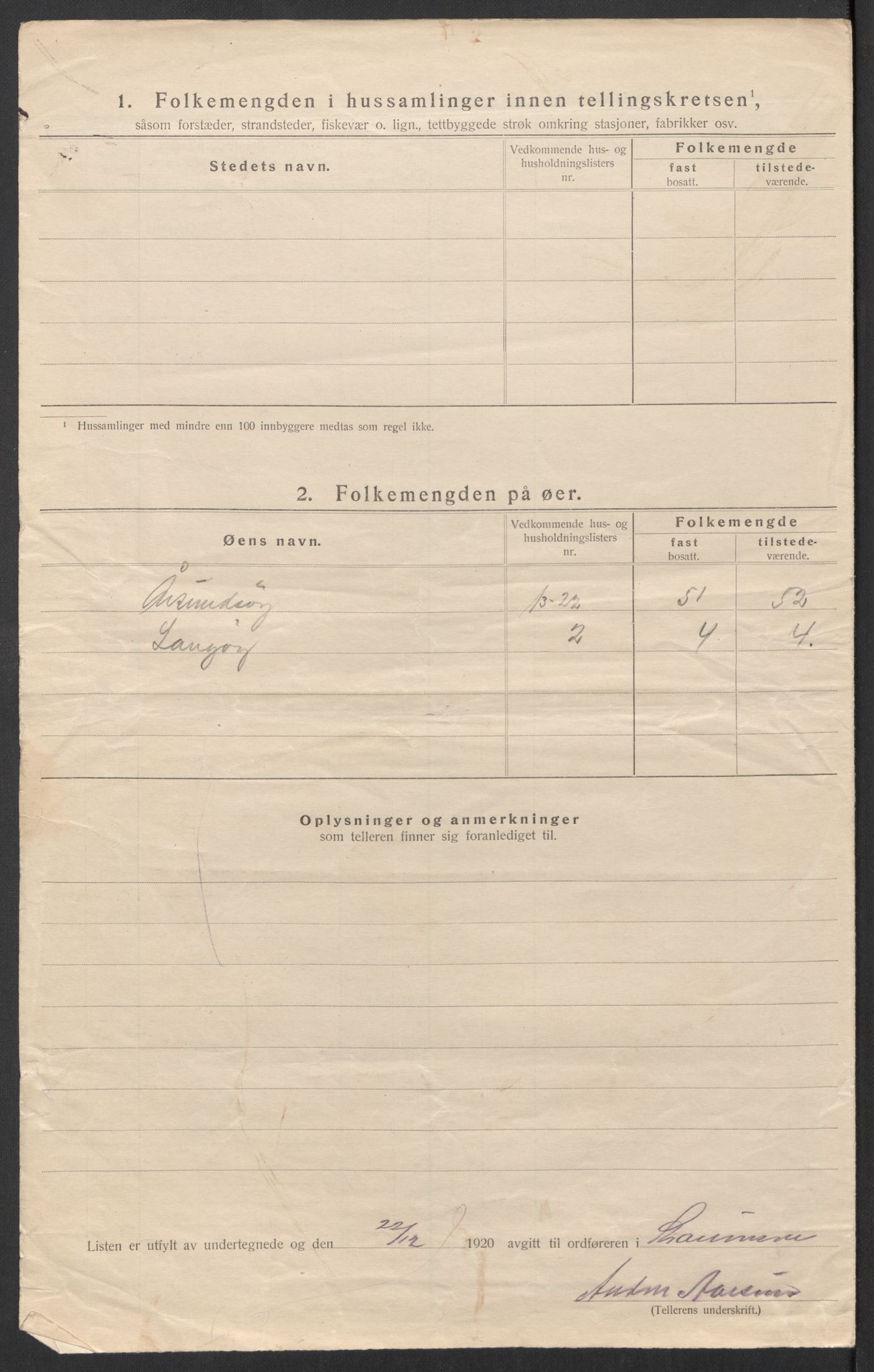 SAT, 1920 census for Straumsnes, 1920, p. 24