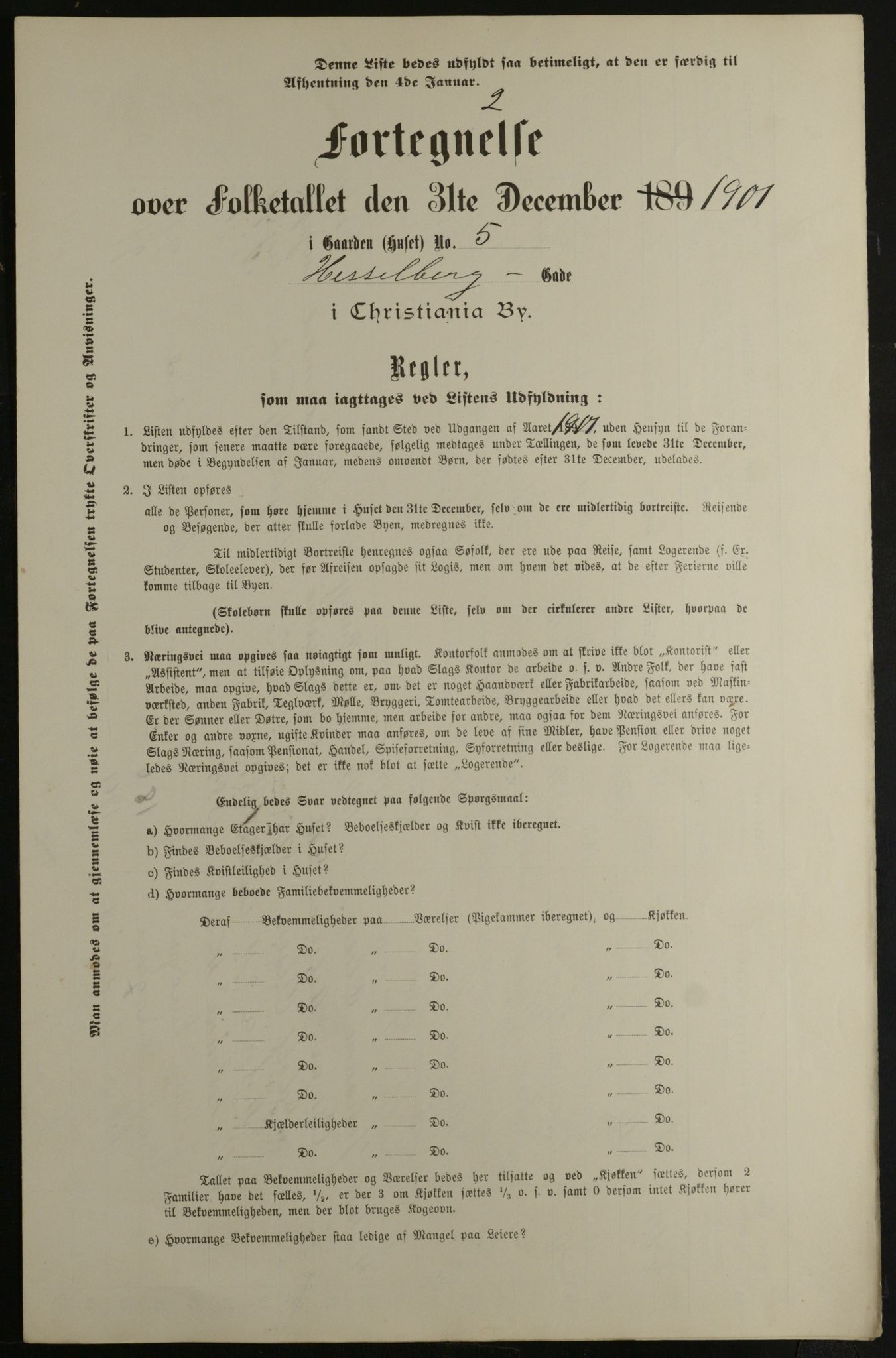 OBA, Municipal Census 1901 for Kristiania, 1901, p. 6302