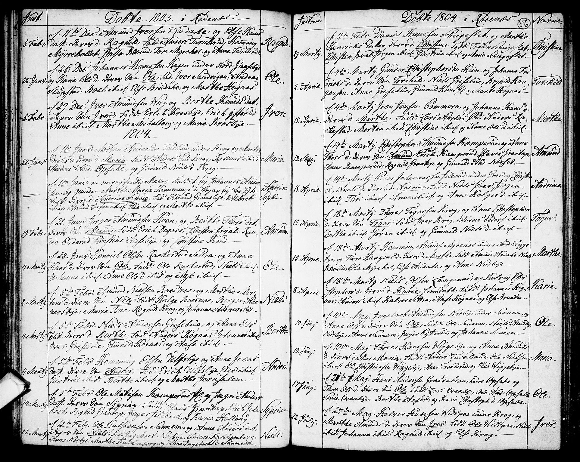 Rødenes prestekontor Kirkebøker, AV/SAO-A-2005/F/Fa/L0003: Parish register (official) no. I 3, 1777-1814, p. 56