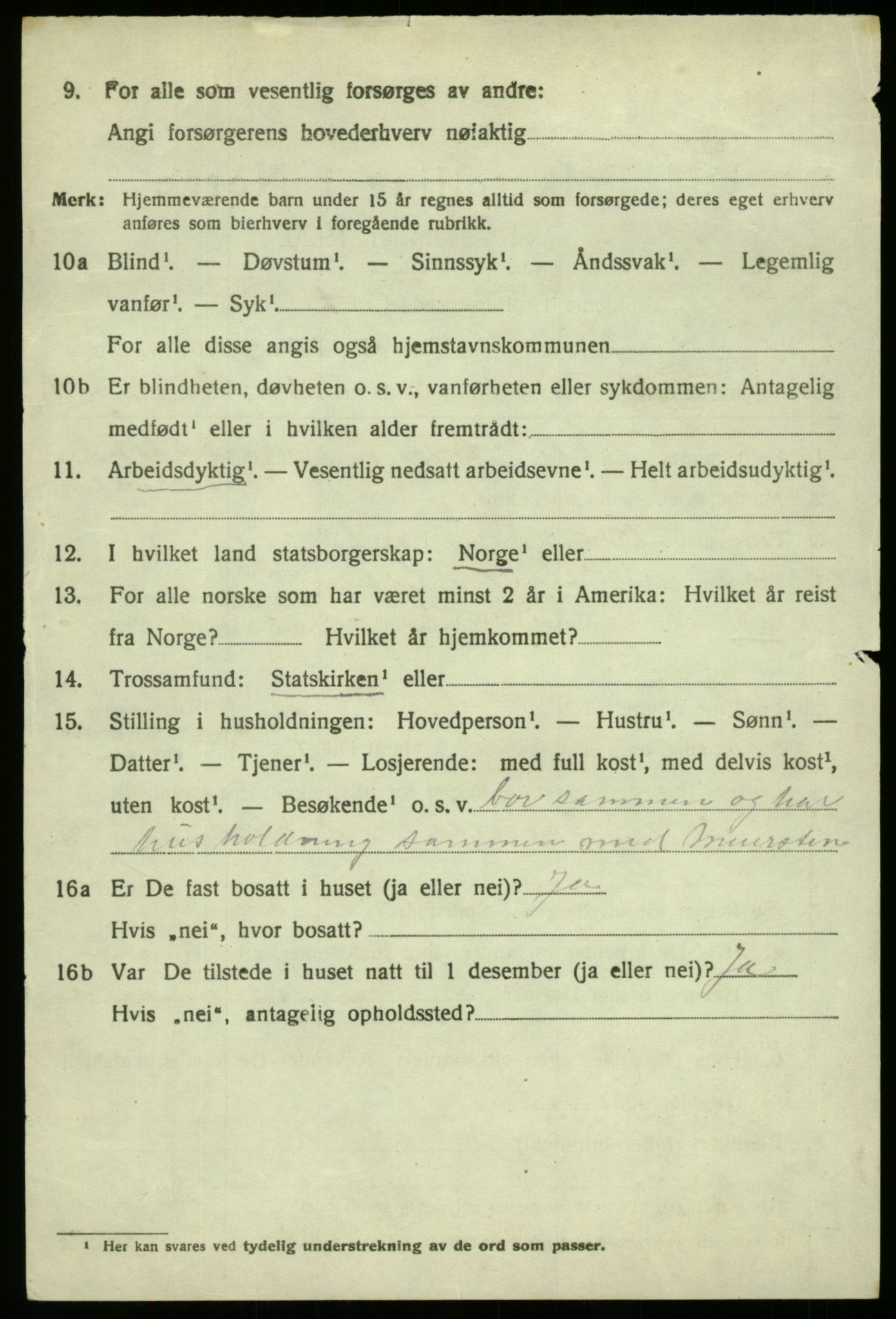 SAB, 1920 census for Haus, 1920, p. 7950