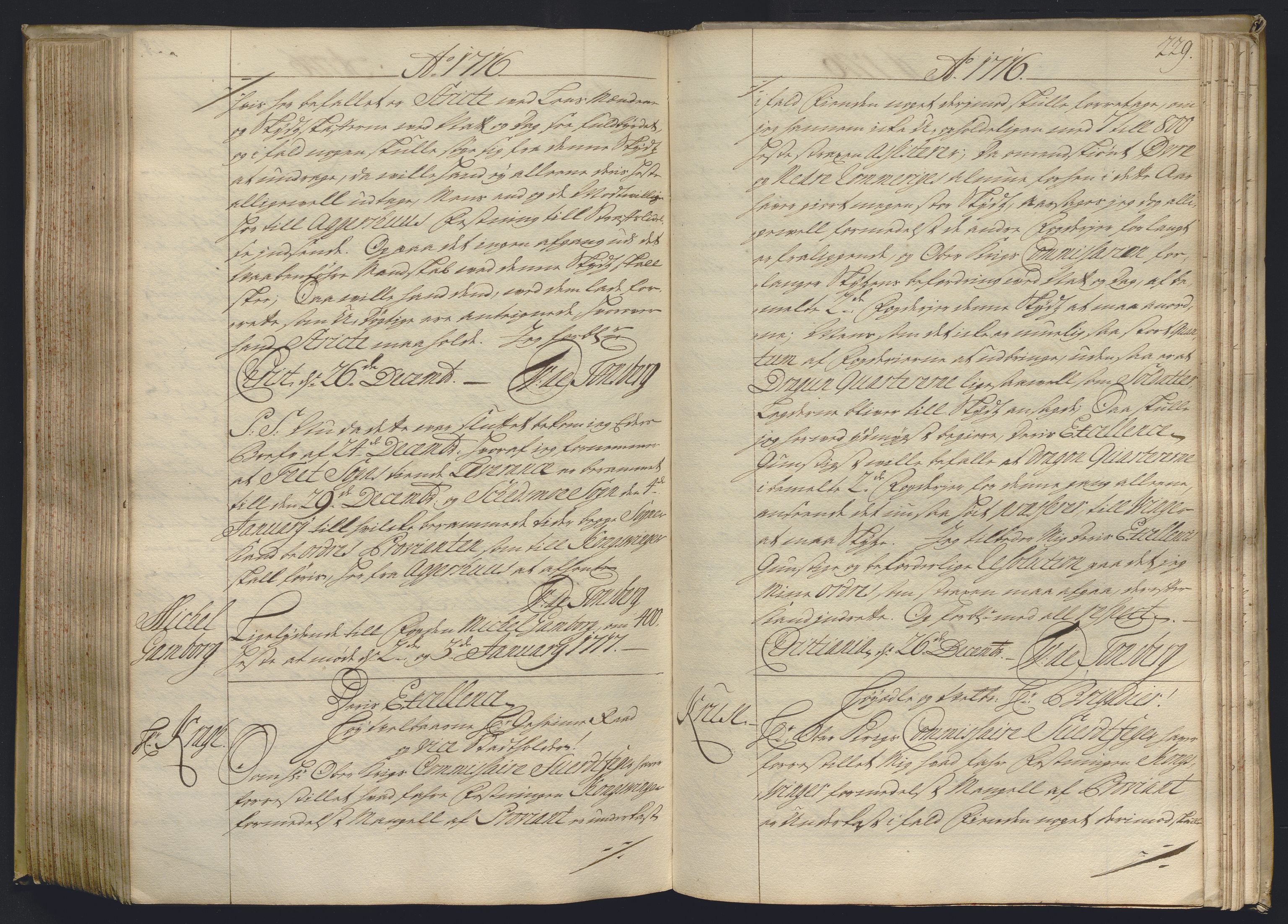 Kristiania stiftamt, AV/SAO-A-10386/B/Ba/L0004: Kopibok, 1715-1717, p. 228b-229a