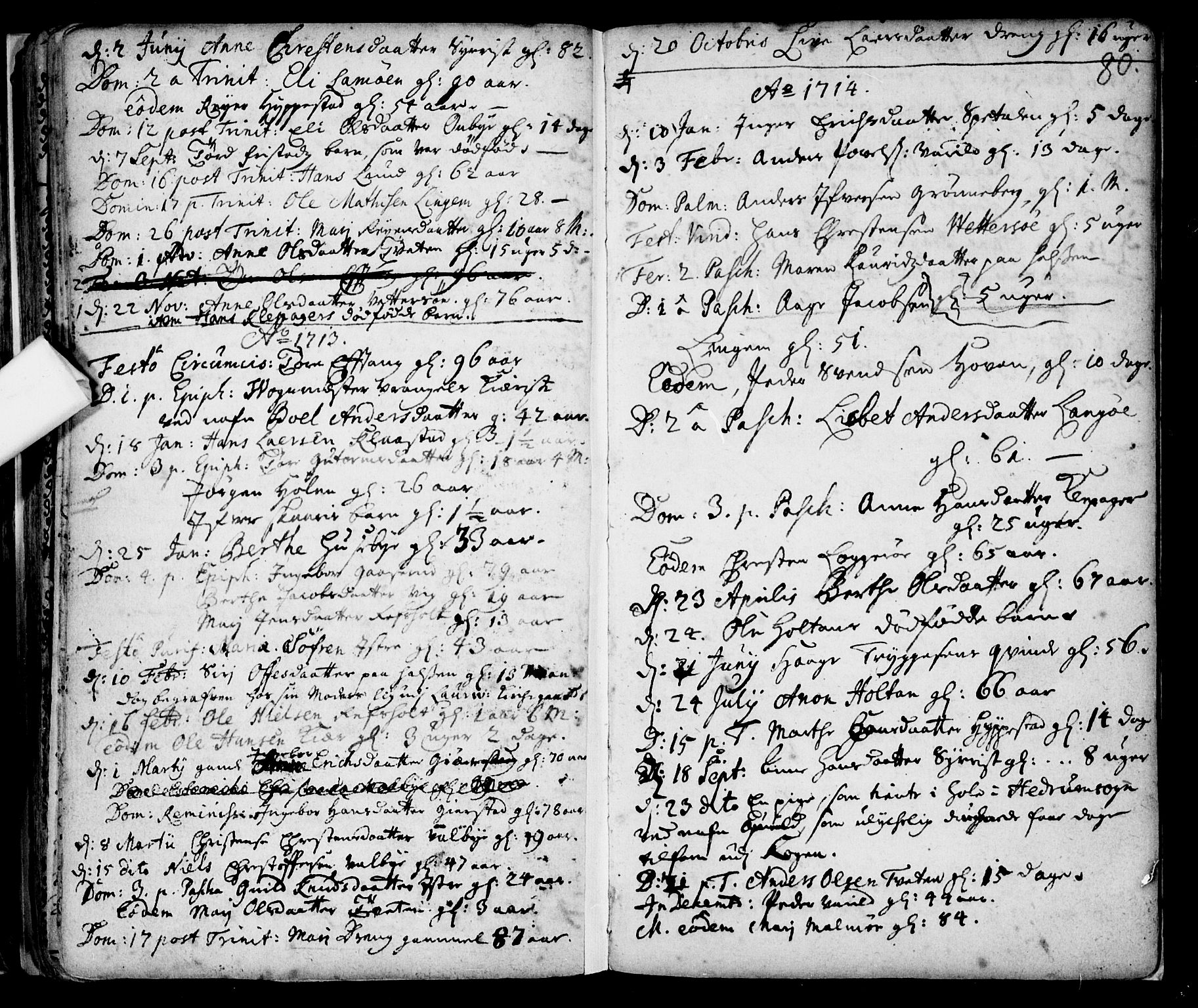 Tjølling kirkebøker, SAKO/A-60/F/Fa/L0001: Parish register (official) no. 1, 1670-1716, p. 80
