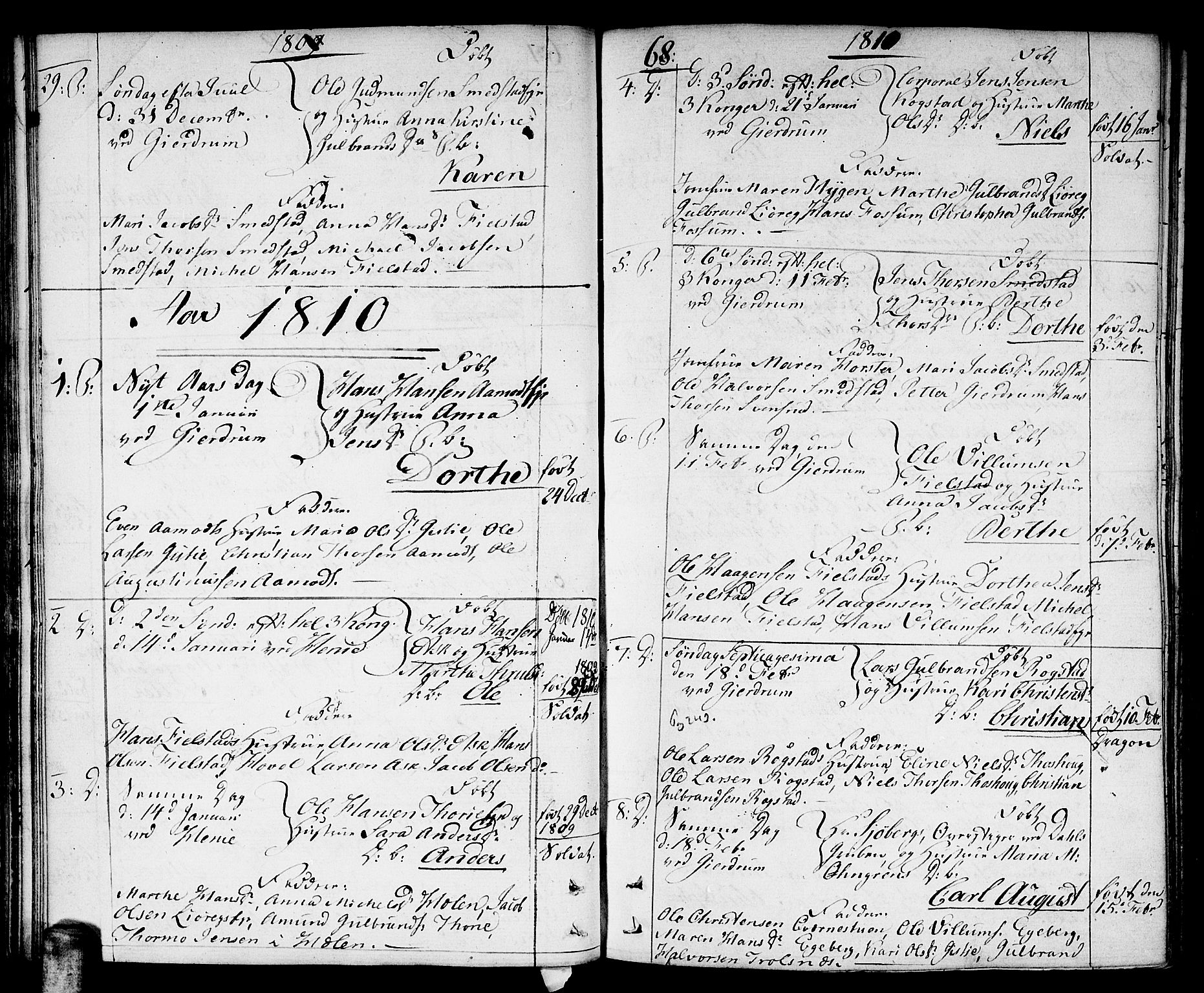 Gjerdrum prestekontor Kirkebøker, AV/SAO-A-10412b/F/Fa/L0003: Parish register (official) no. I 3, 1798-1815, p. 68