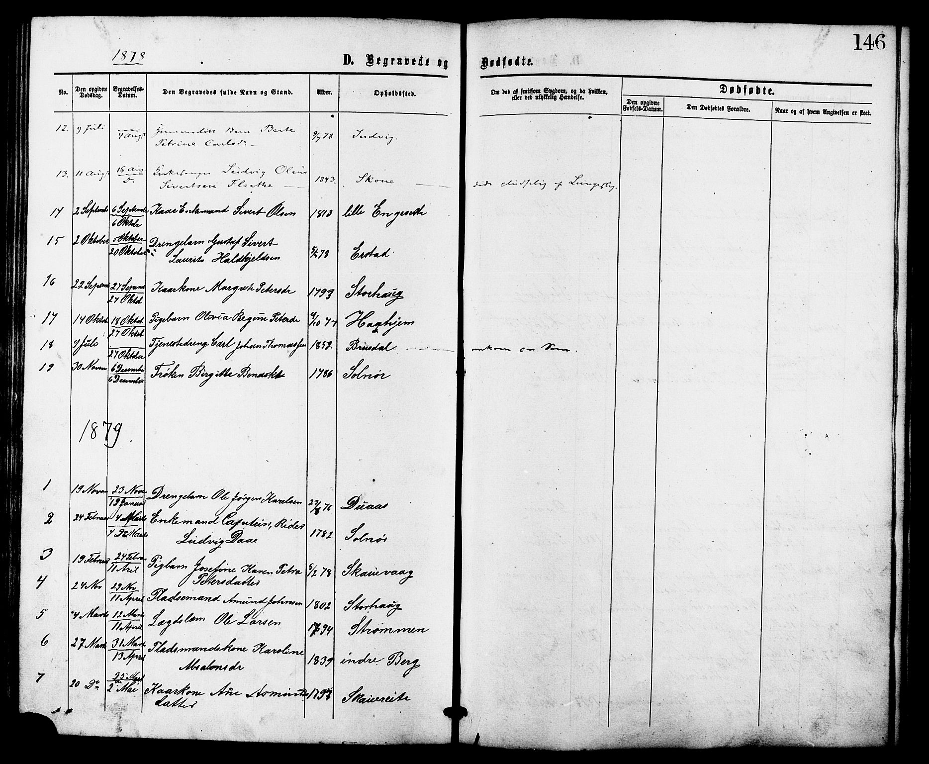 Ministerialprotokoller, klokkerbøker og fødselsregistre - Møre og Romsdal, AV/SAT-A-1454/524/L0355: Parish register (official) no. 524A07, 1864-1879, p. 146