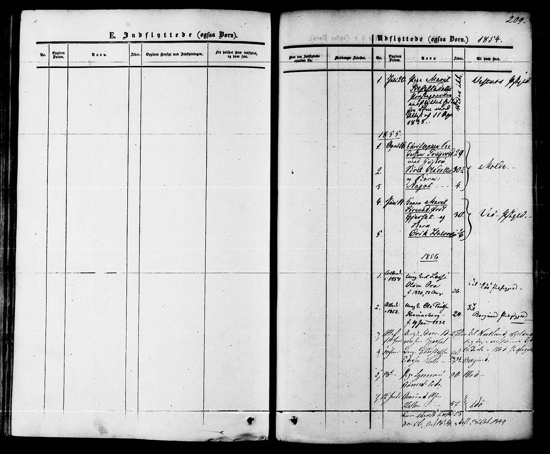 Ministerialprotokoller, klokkerbøker og fødselsregistre - Møre og Romsdal, AV/SAT-A-1454/542/L0552: Parish register (official) no. 542A02, 1854-1884, p. 209