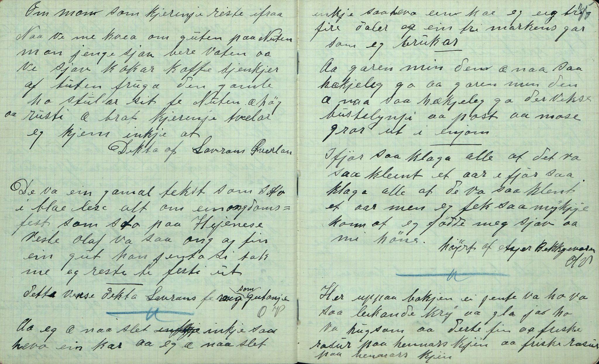 Rikard Berge, TEMU/TGM-A-1003/F/L0007/0023: 251-299 / 273 Øyfjøll. uppskriftir for Rikard Berge ved Olav Vestgarden, Seljord, 1915, p. 34-35