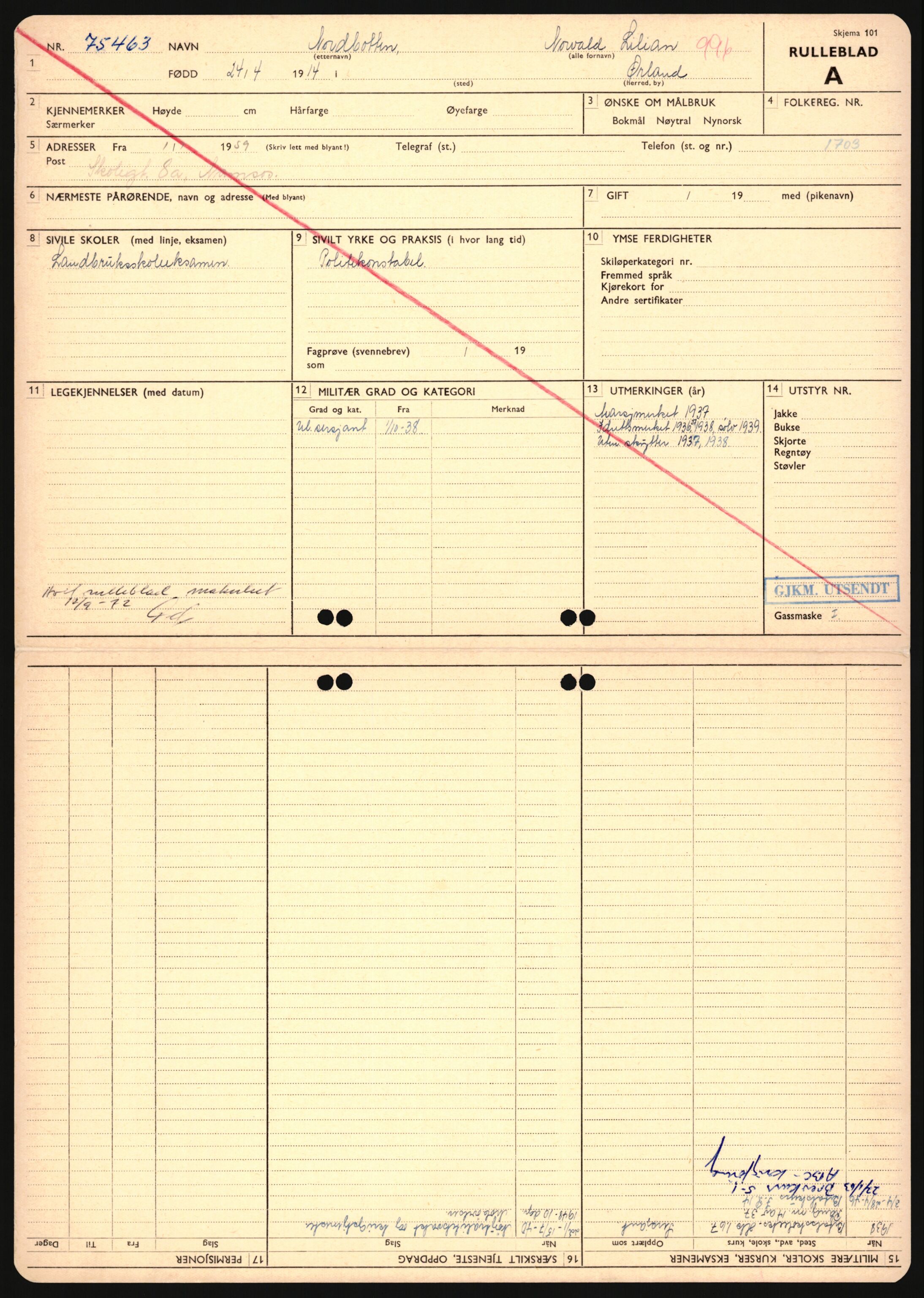 Forsvaret, Sør-Hålogaland landforsvar, AV/RA-RAFA-2552/P/Pa/L0302: Personellmapper for slettet personell, yrkesbefal og vernepliktig befal, født 1913-1916, 1932-1976, p. 241