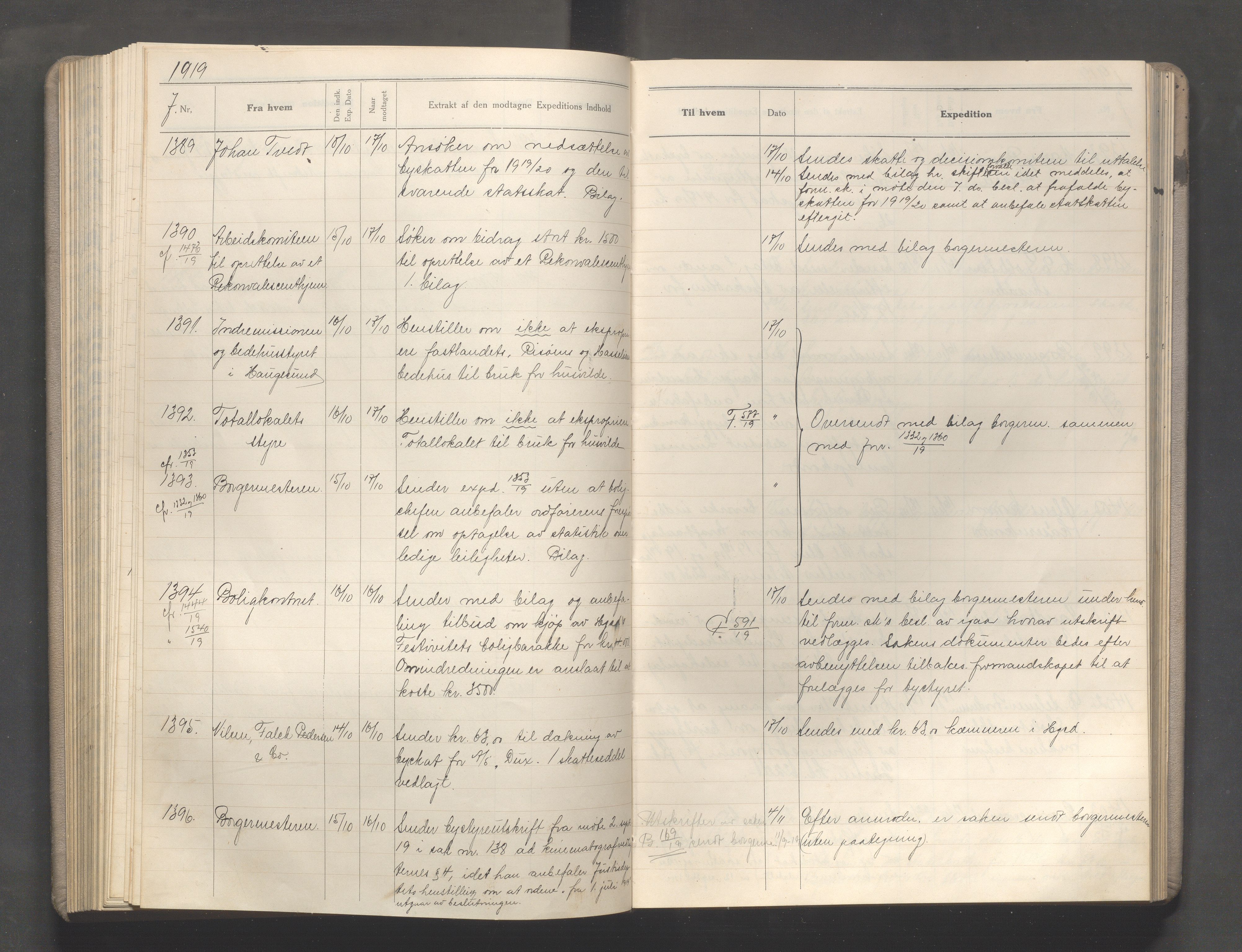 Haugesund kommune - Formannskapet, IKAR/X-0001/C/L0009: Journal, 1919-1920, p. 117