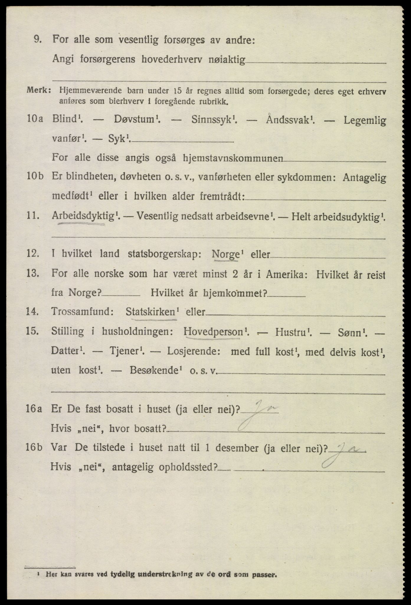 SAH, 1920 census for Torpa, 1920, p. 4618