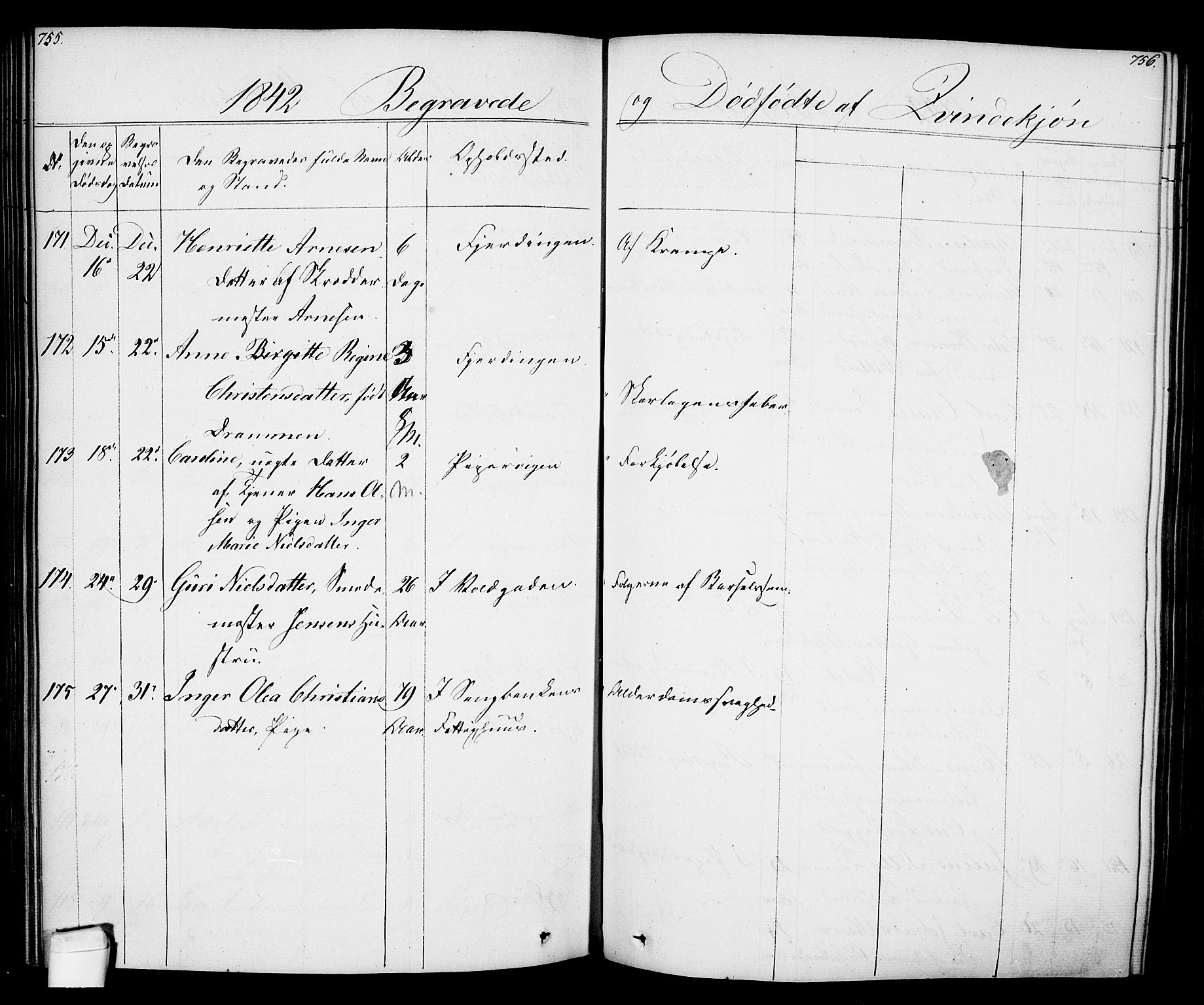 Oslo domkirke Kirkebøker, AV/SAO-A-10752/F/Fa/L0024: Parish register (official) no. 24, 1833-1846, p. 755-756