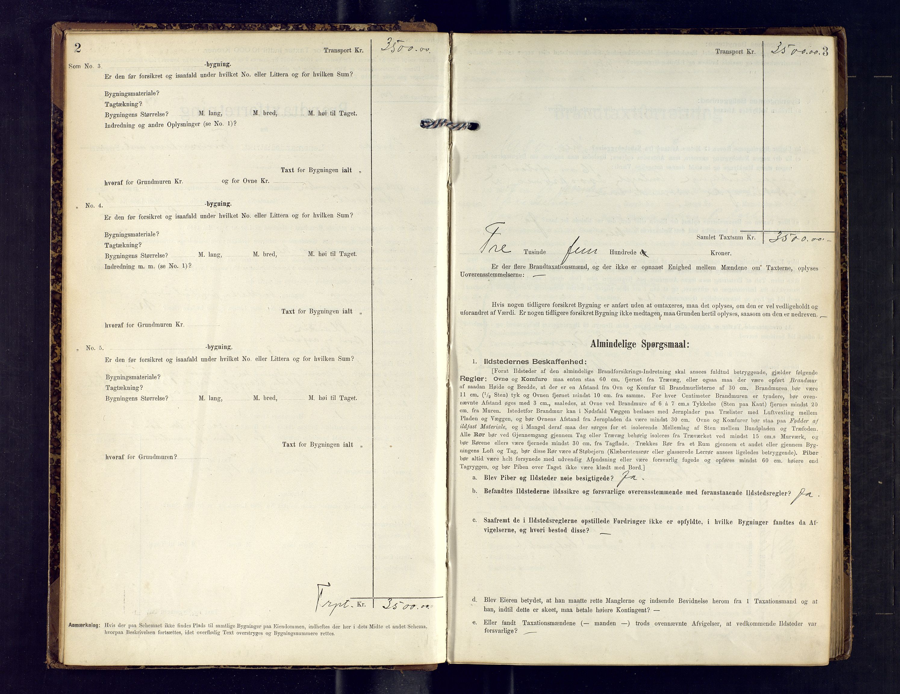 Hasvik lensmannskontor, AV/SATØ-SATO-164/Fob/L0003: Branntakstprotokoll, 1906-1910, p. 2-3