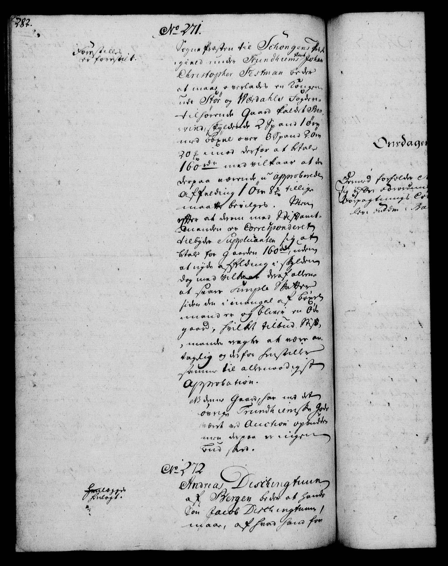 Rentekammeret, Kammerkanselliet, RA/EA-3111/G/Gh/Gha/L0033: Norsk ekstraktmemorialprotokoll (merket RK 53.78), 1755-1756, p. 282