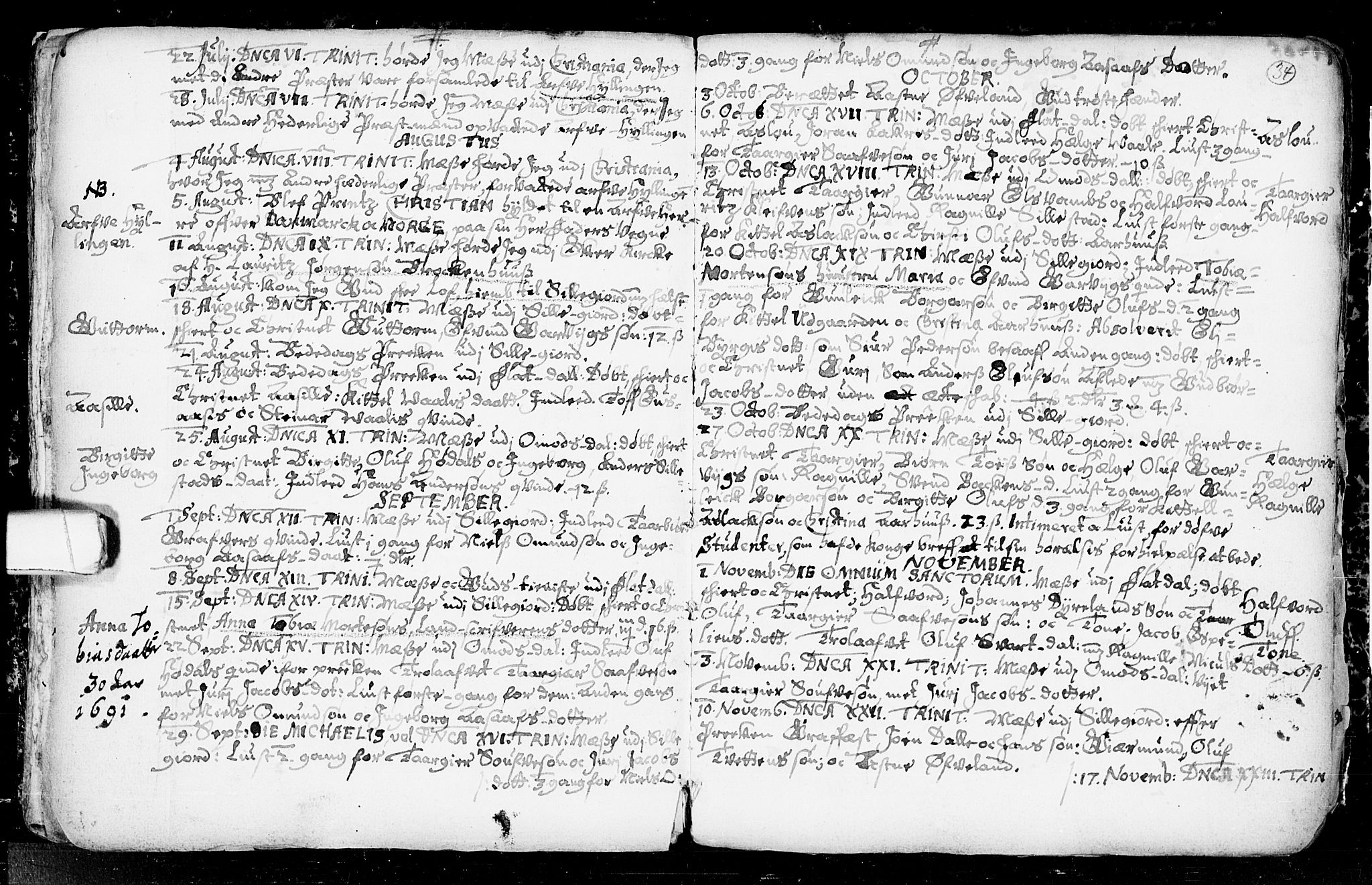 Seljord kirkebøker, SAKO/A-20/F/Fa/L0001: Parish register (official) no. I 1, 1654-1686, p. 34