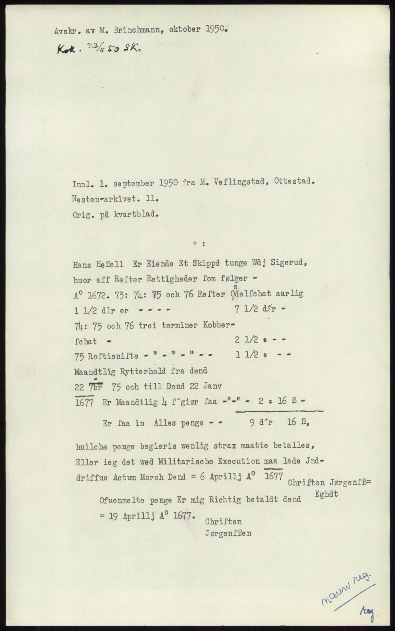 Samlinger til kildeutgivelse, Diplomavskriftsamlingen, RA/EA-4053/H/Ha, p. 1743