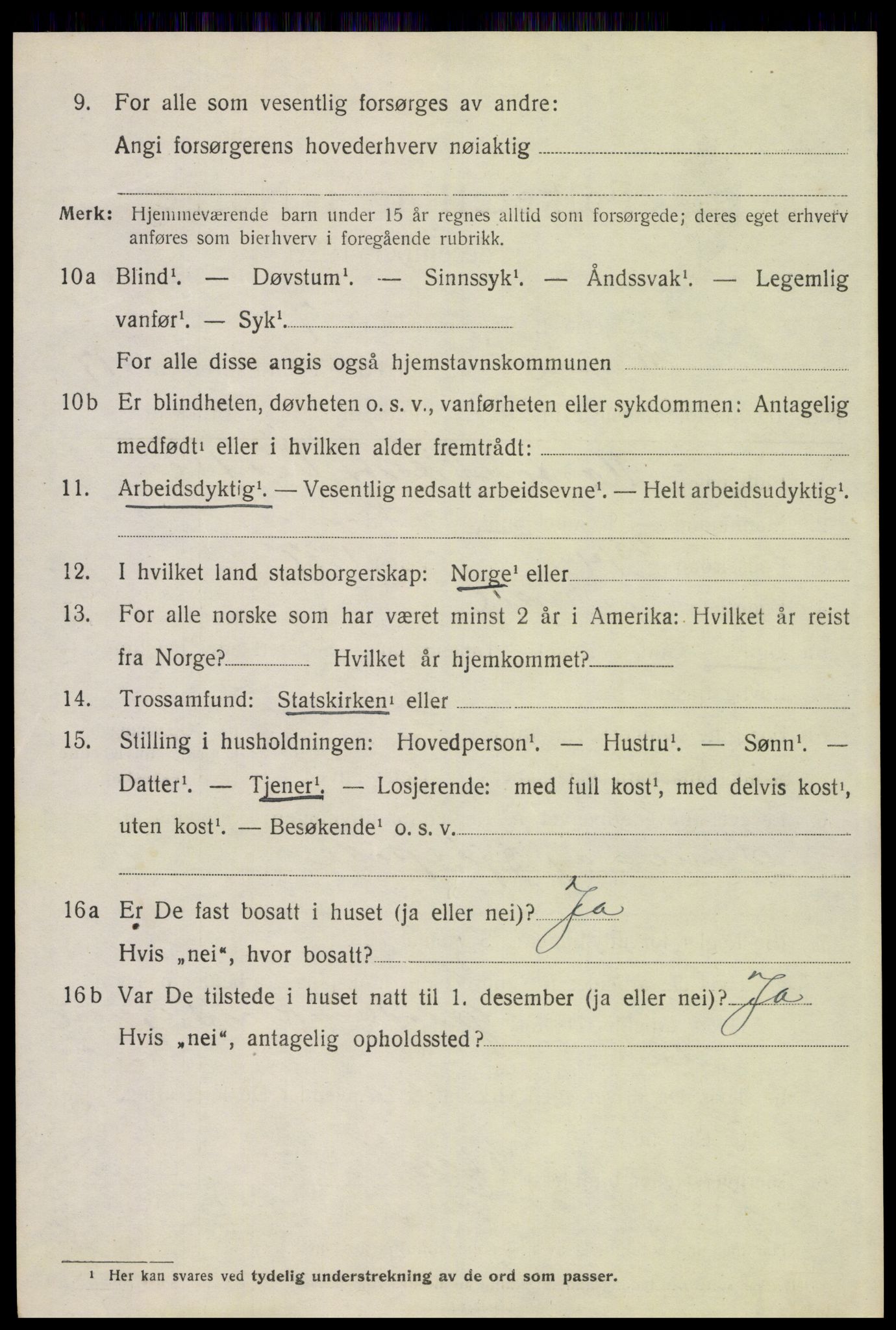 SAH, 1920 census for Trysil, 1920, p. 10662