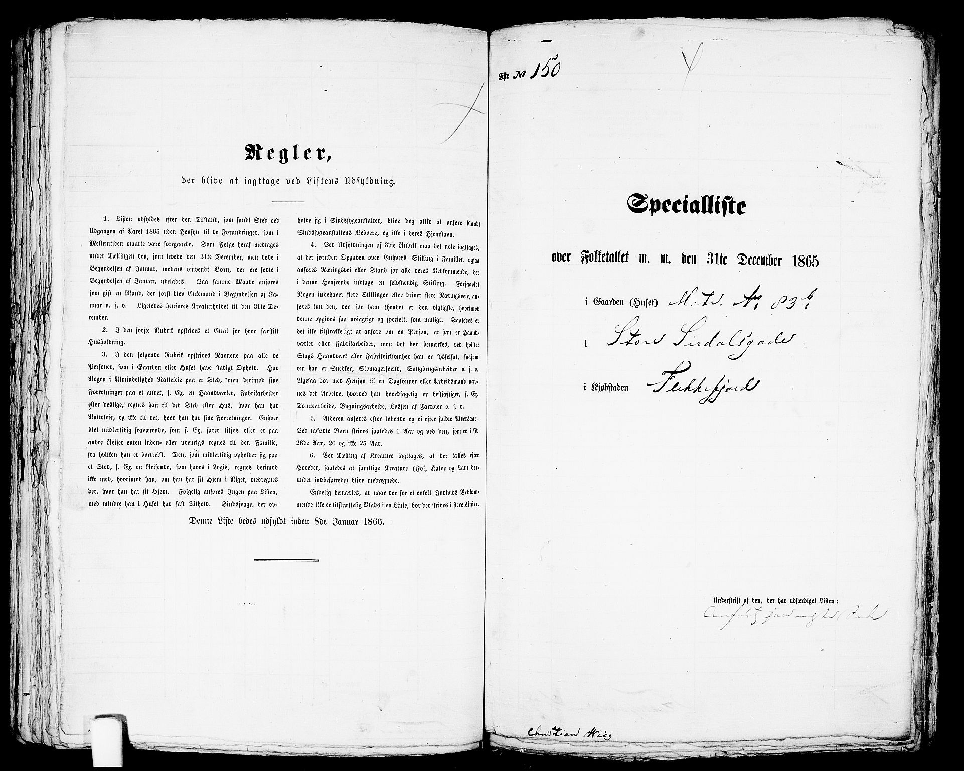 RA, 1865 census for Flekkefjord/Flekkefjord, 1865, p. 310