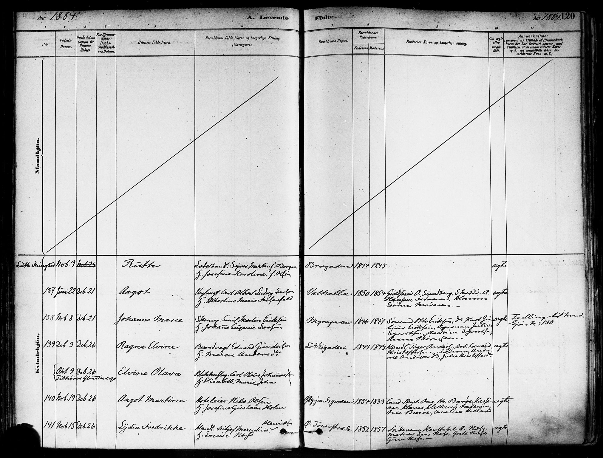 Fredrikstad domkirkes prestekontor Kirkebøker, AV/SAO-A-10906/F/Fa/L0002: Parish register (official) no. 2, 1878-1894, p. 120