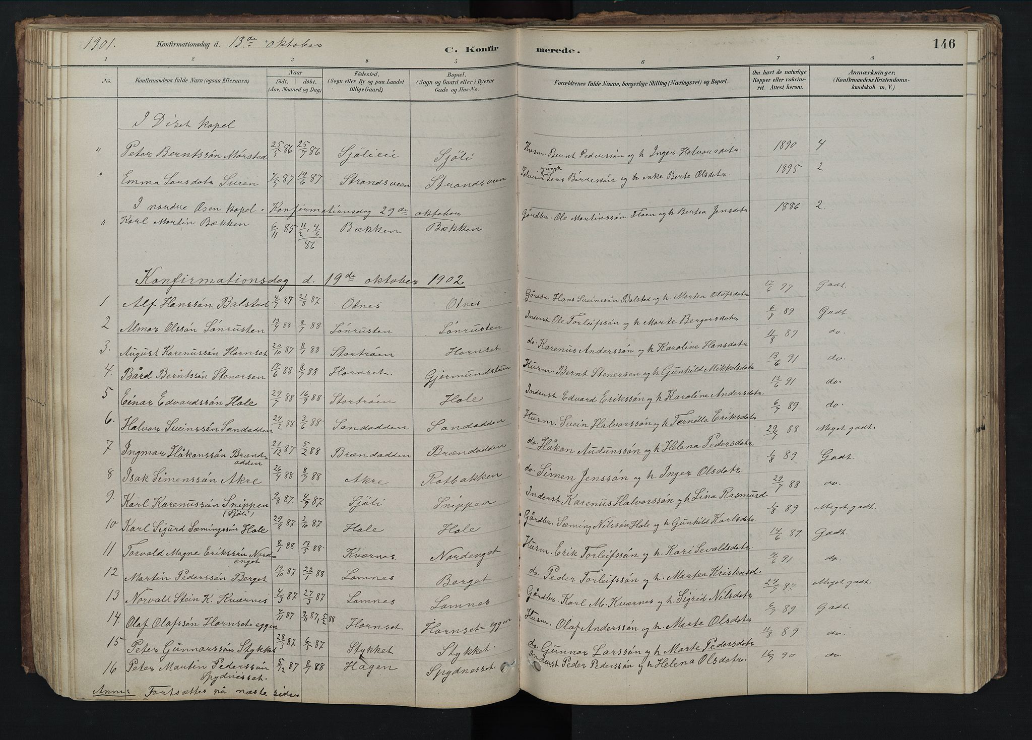 Rendalen prestekontor, SAH/PREST-054/H/Ha/Hab/L0009: Parish register (copy) no. 9, 1879-1902, p. 146