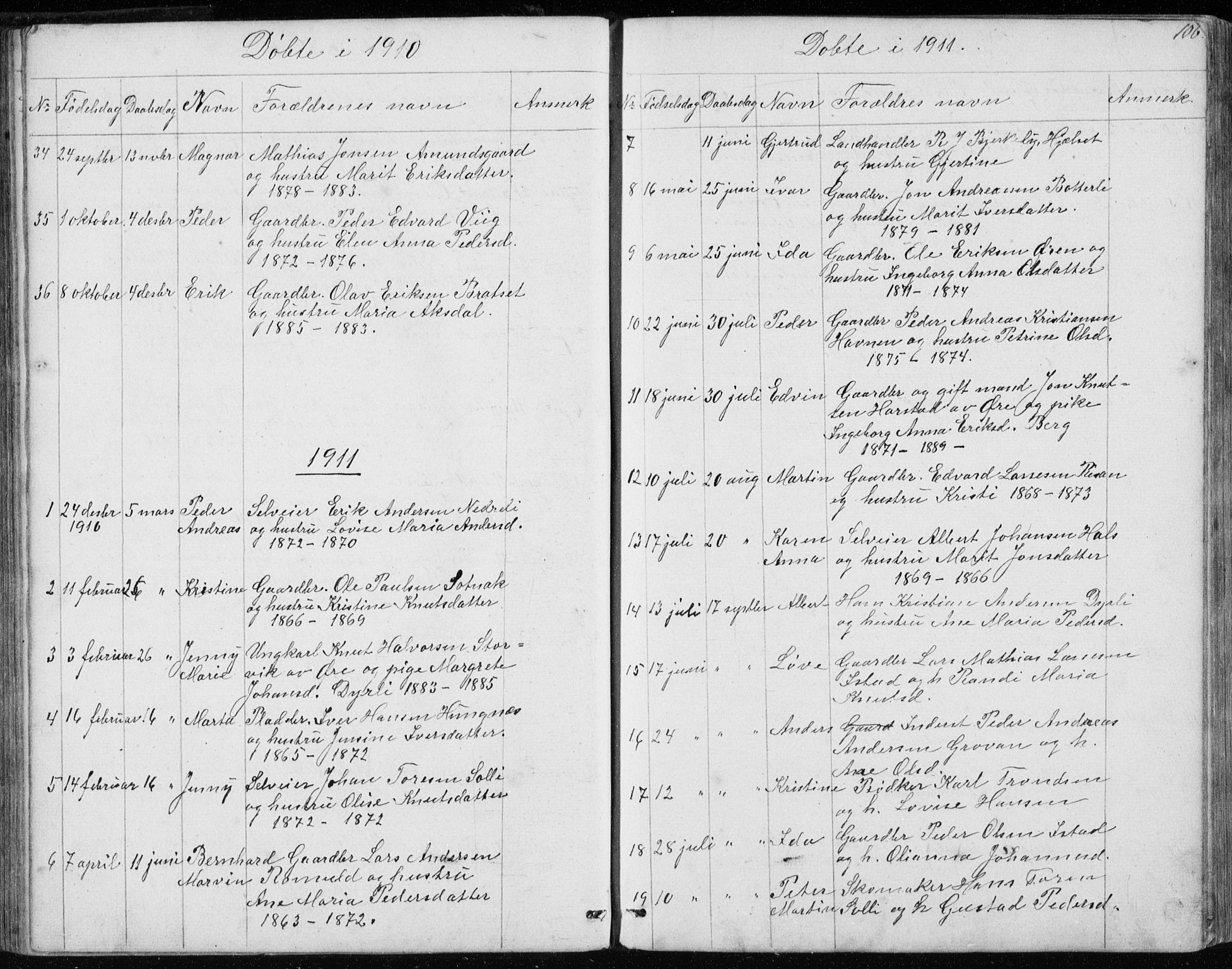 Ministerialprotokoller, klokkerbøker og fødselsregistre - Møre og Romsdal, SAT/A-1454/557/L0684: Parish register (copy) no. 557C02, 1863-1944, p. 106
