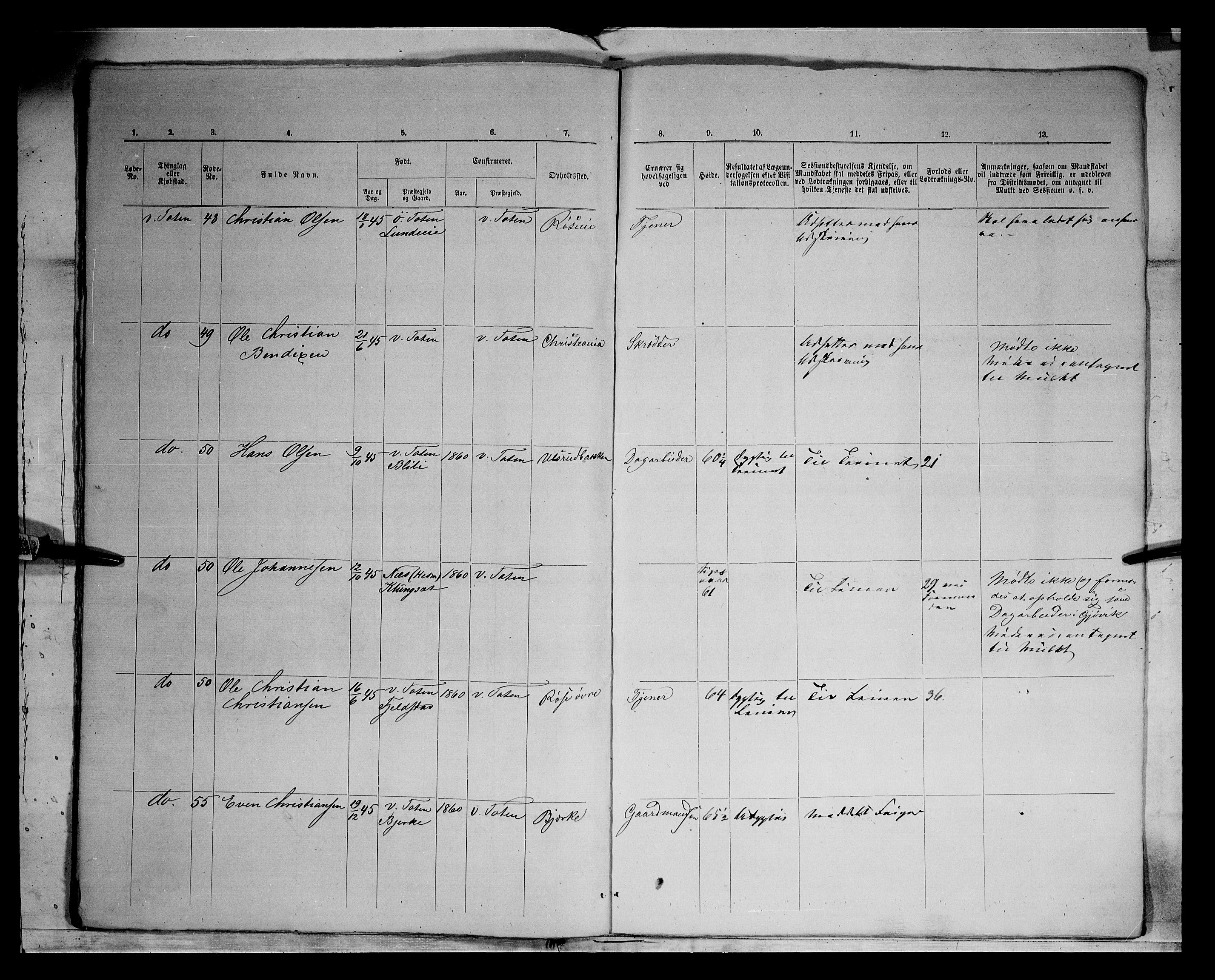 Fylkesmannen i Oppland, AV/SAH-FYO-002/1/K/Kg/L1167: Søndre og Nordre Land, Vestre Toten, 1860-1879, p. 7782