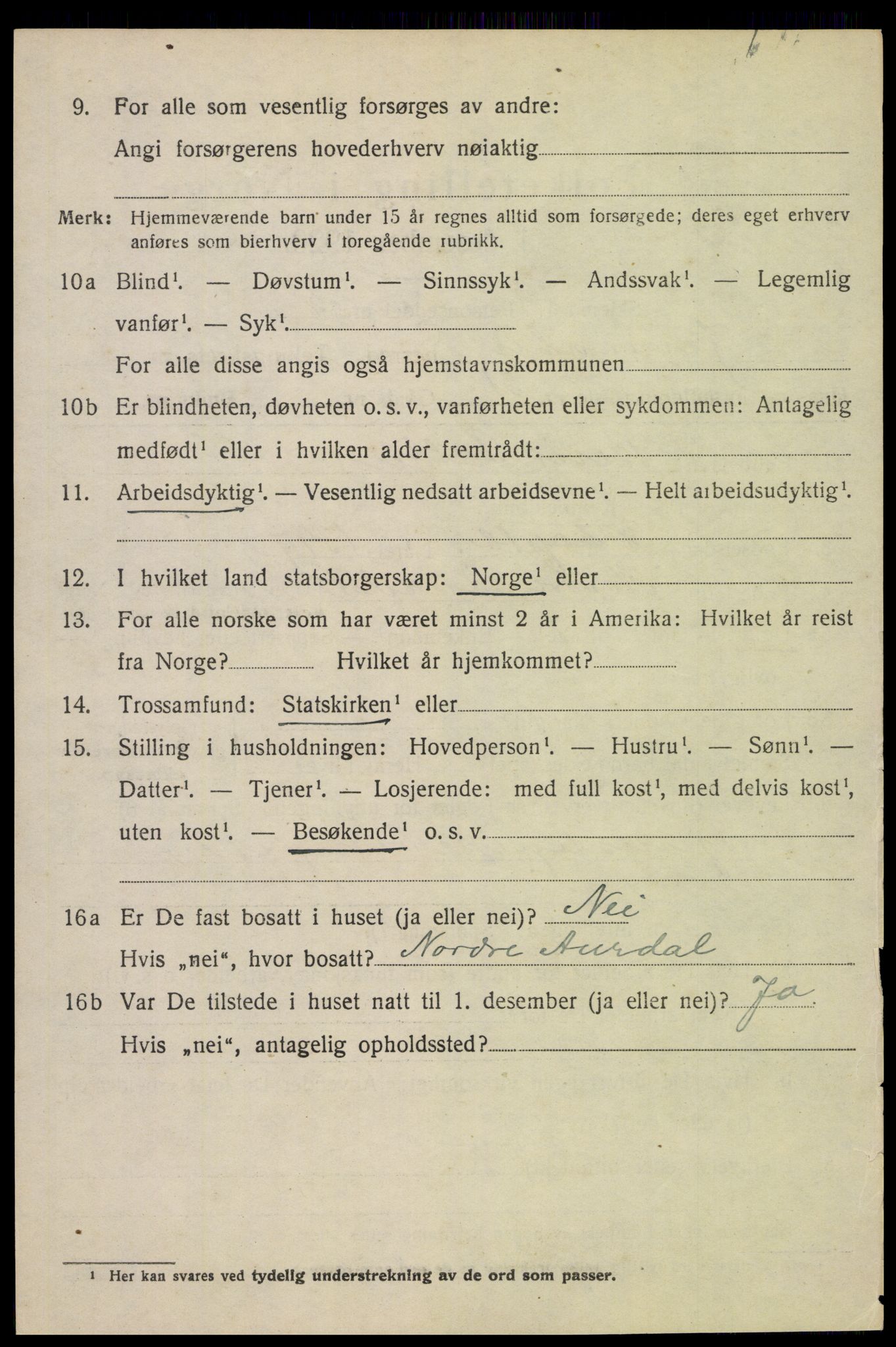 SAH, 1920 census for Jevnaker, 1920, p. 9168