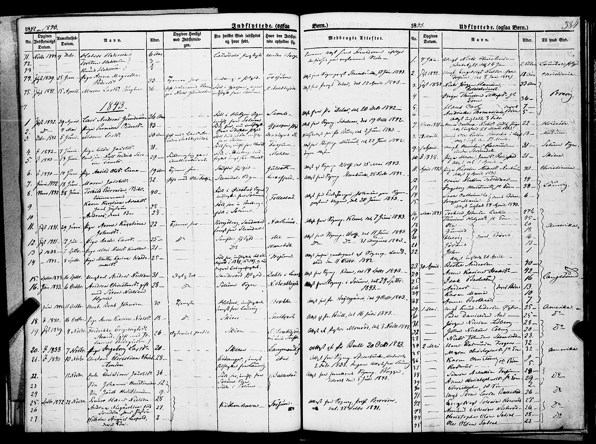 Gjerpen kirkebøker, SAKO/A-265/F/Fa/L0007b: Parish register (official) no. I 7B, 1834-1857, p. 384