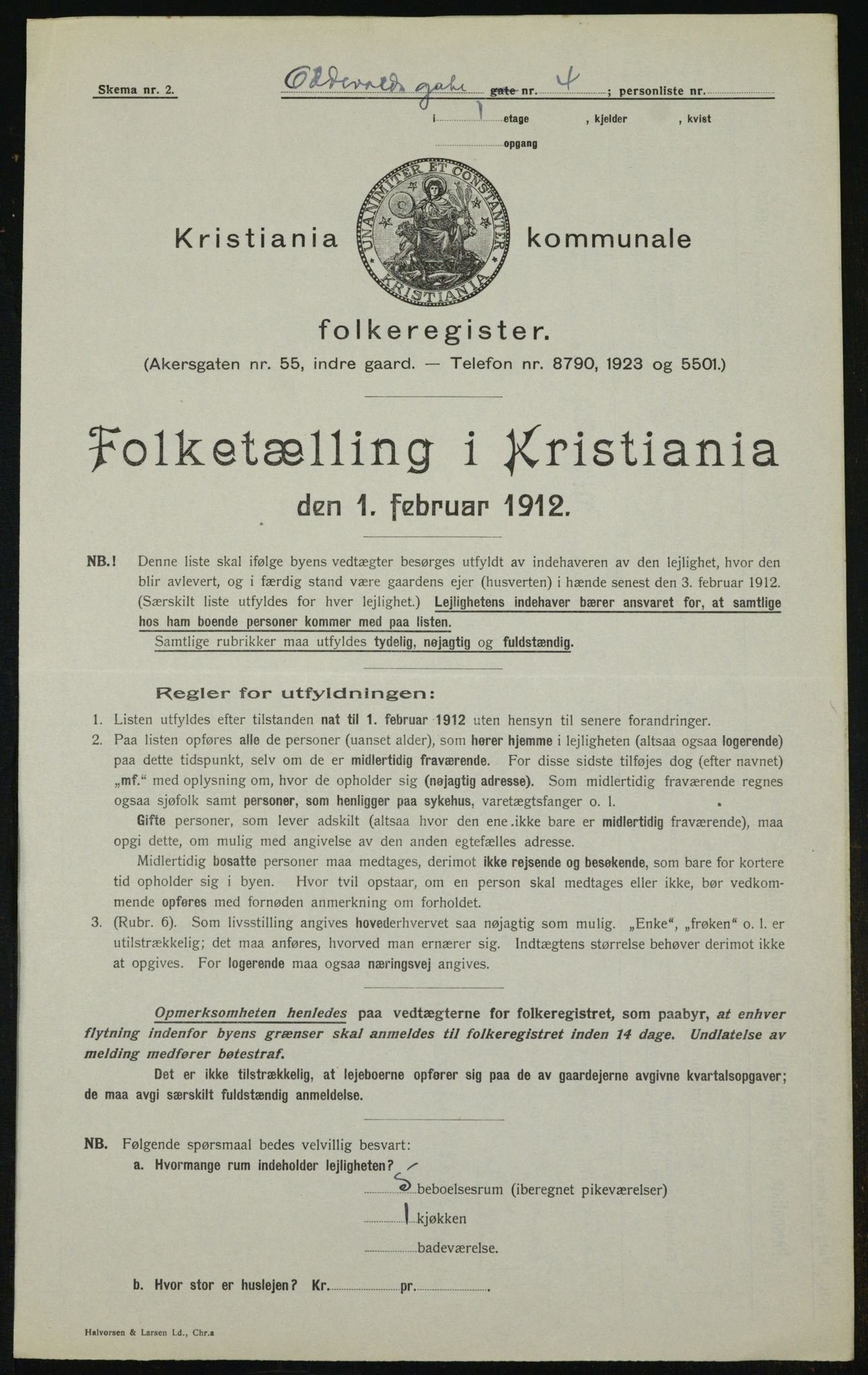 OBA, Municipal Census 1912 for Kristiania, 1912, p. 75170