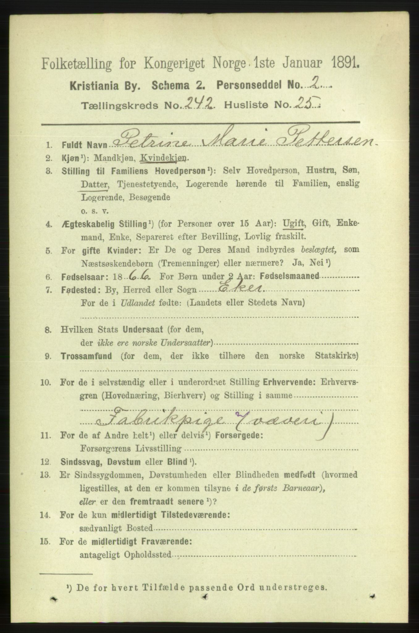 RA, 1891 census for 0301 Kristiania, 1891, p. 147579