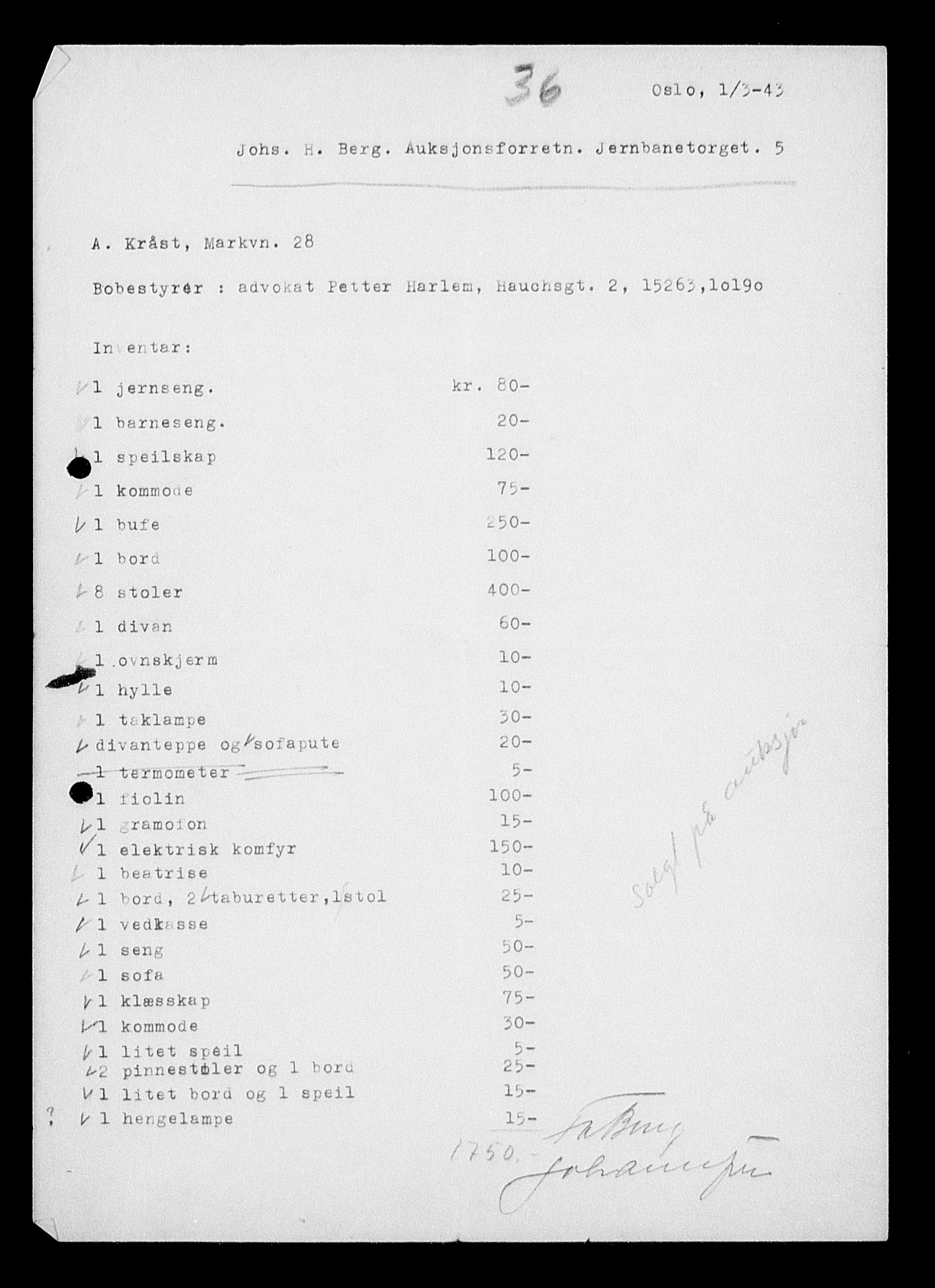 Justisdepartementet, Tilbakeføringskontoret for inndratte formuer, RA/S-1564/H/Hc/Hcc/L0954: --, 1945-1947, p. 302