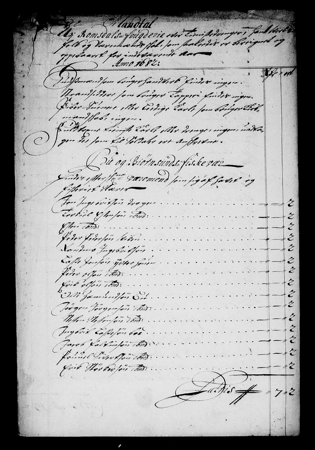 Rentekammeret inntil 1814, Reviderte regnskaper, Stiftamtstueregnskaper, Trondheim stiftamt og Nordland amt, AV/RA-EA-6044/R/Rg/L0068b: Trondheim stiftamt og Nordland amt, 1682