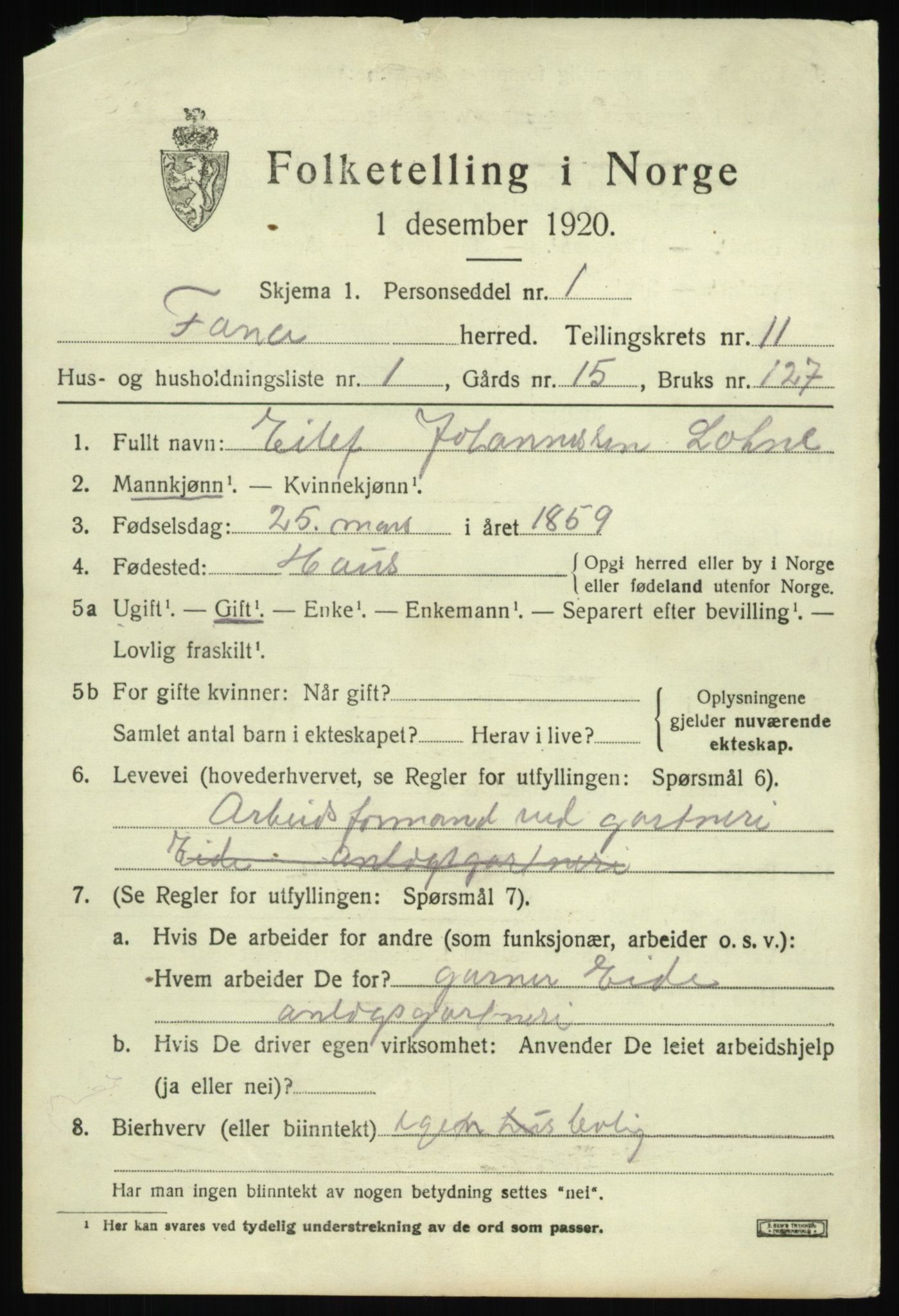 SAB, 1920 census for Fana, 1920, p. 17973
