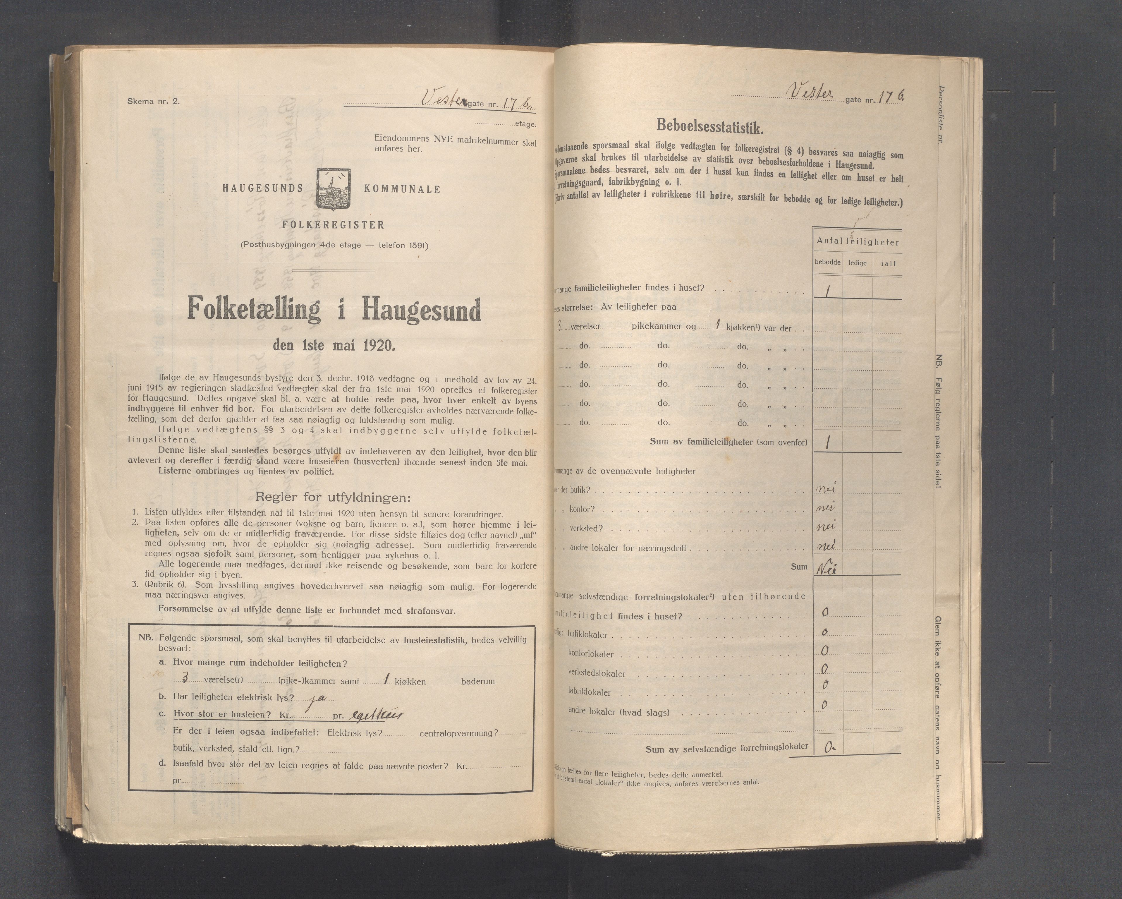 IKAR, Local census 1.5.1920 for Haugesund, 1920, p. 6317