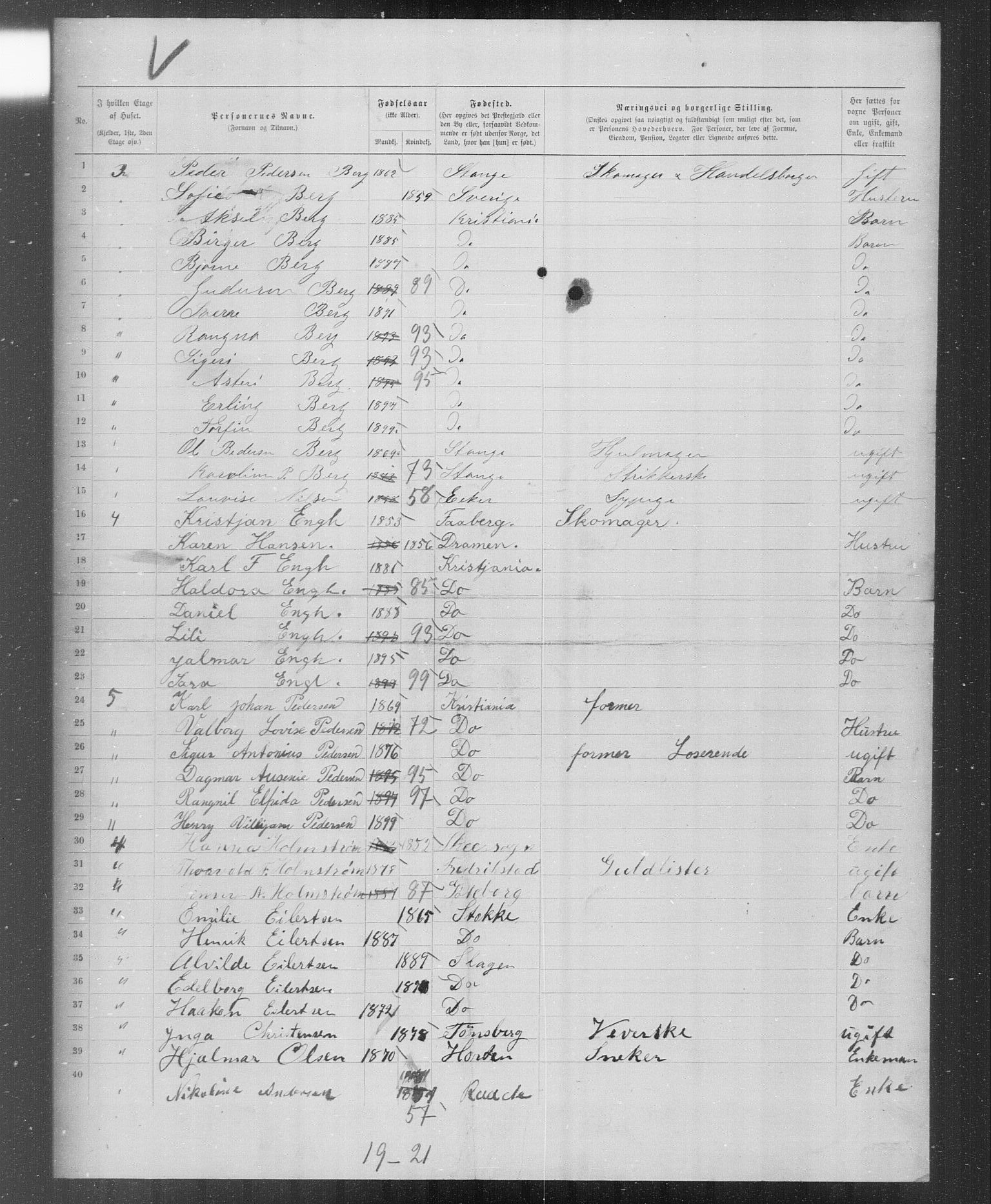 OBA, Municipal Census 1899 for Kristiania, 1899, p. 5237