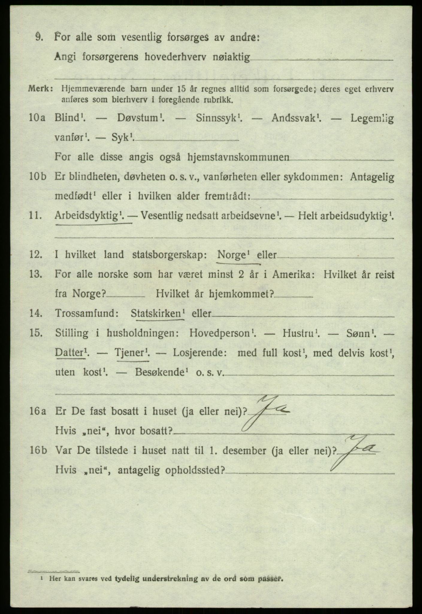 SAB, 1920 census for Strandvik, 1920, p. 4323