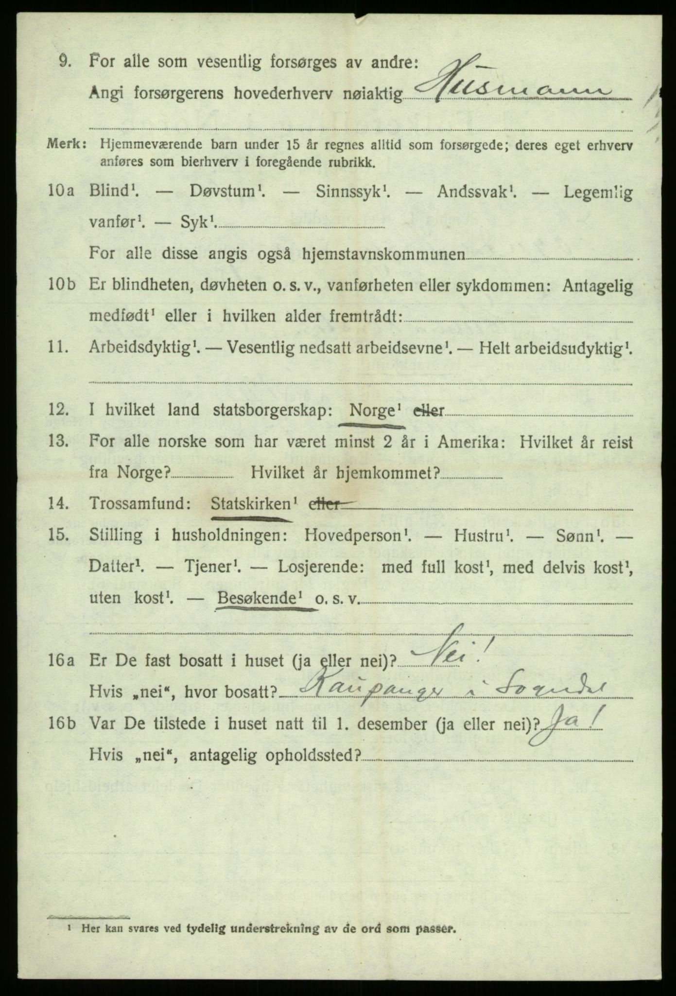 SAB, 1920 census for Sogndal, 1920, p. 4218