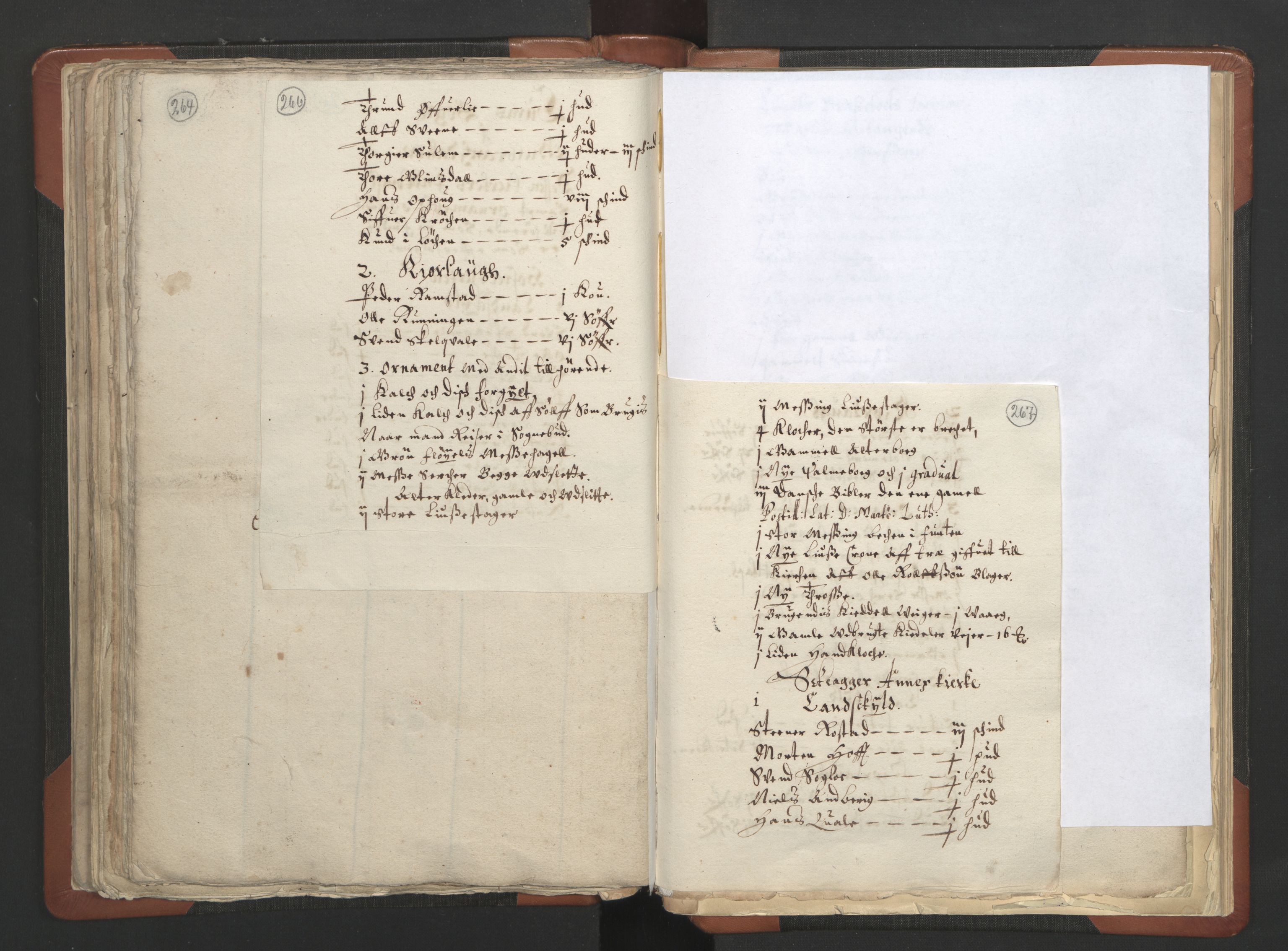 RA, Vicar's Census 1664-1666, no. 6: Gudbrandsdal deanery, 1664-1666, p. 266-267