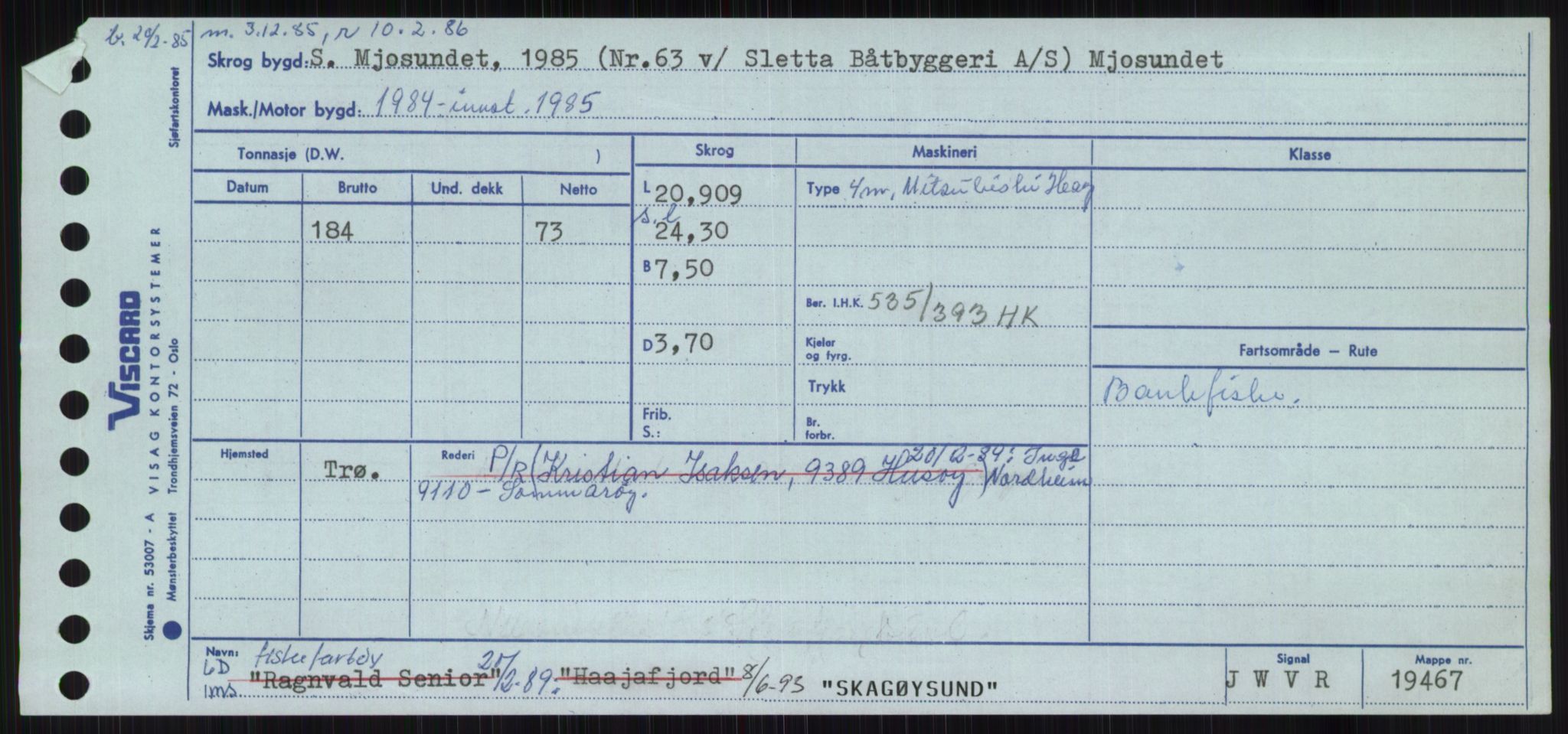 Sjøfartsdirektoratet med forløpere, Skipsmålingen, RA/S-1627/H/Ha/L0005/0001: Fartøy, S-Sven / Fartøy, S-Skji, p. 627