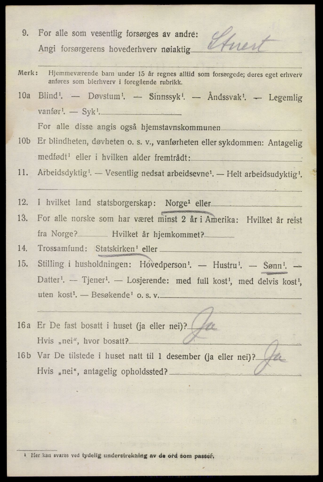 SAKO, 1920 census for Sandeherred, 1920, p. 12703