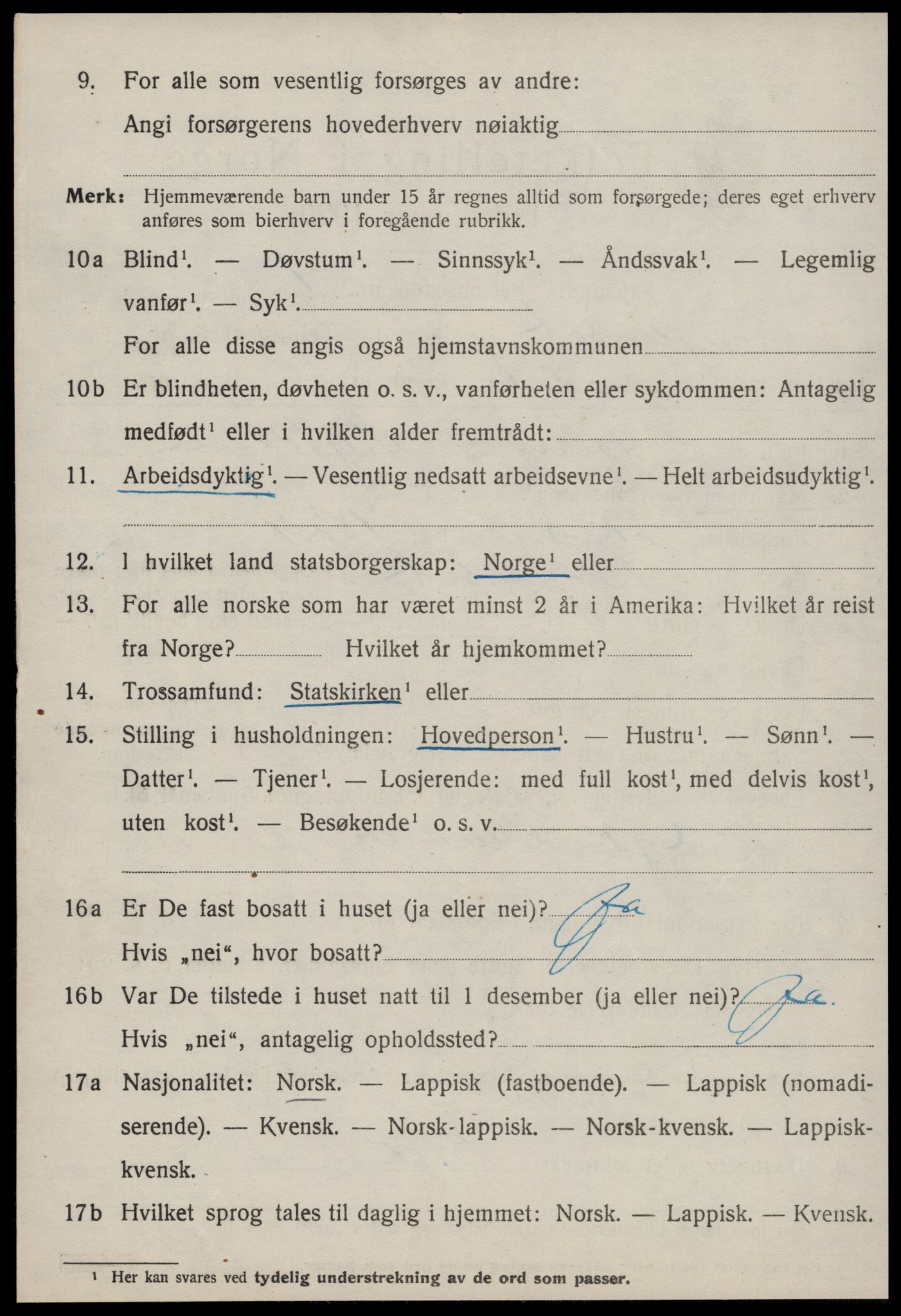 SAT, 1920 census for Byneset, 1920, p. 1627