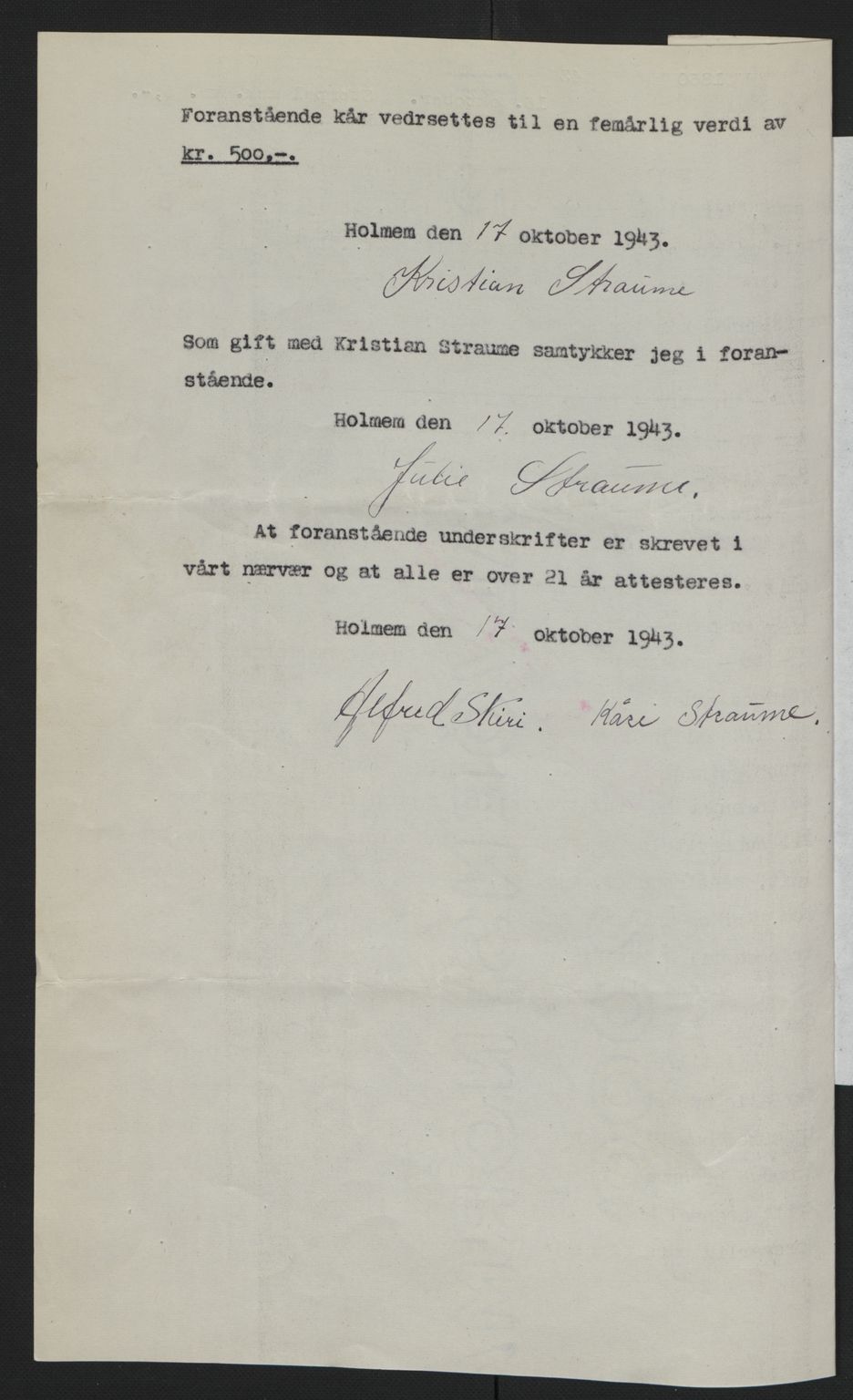 Romsdal sorenskriveri, AV/SAT-A-4149/1/2/2C: Mortgage book no. A15, 1943-1944, Diary no: : 1860/1943