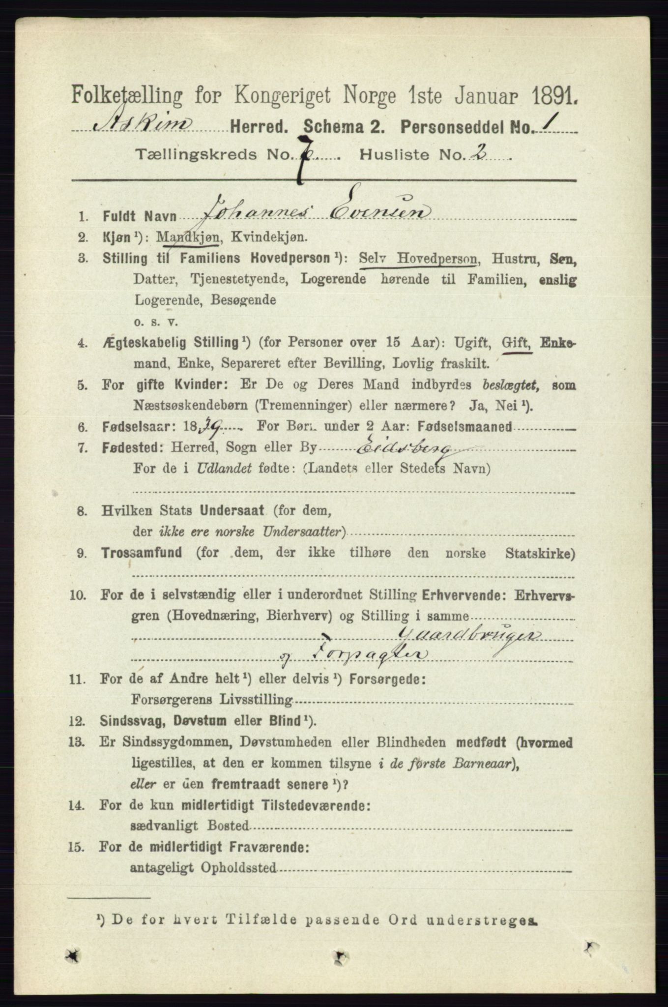 RA, 1891 census for 0124 Askim, 1891, p. 1017