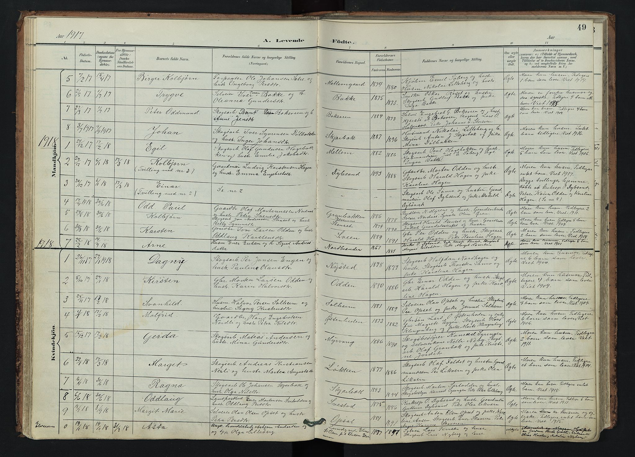 Trysil prestekontor, AV/SAH-PREST-046/H/Ha/Hab/L0007: Parish register (copy) no. 7, 1896-1948, p. 49