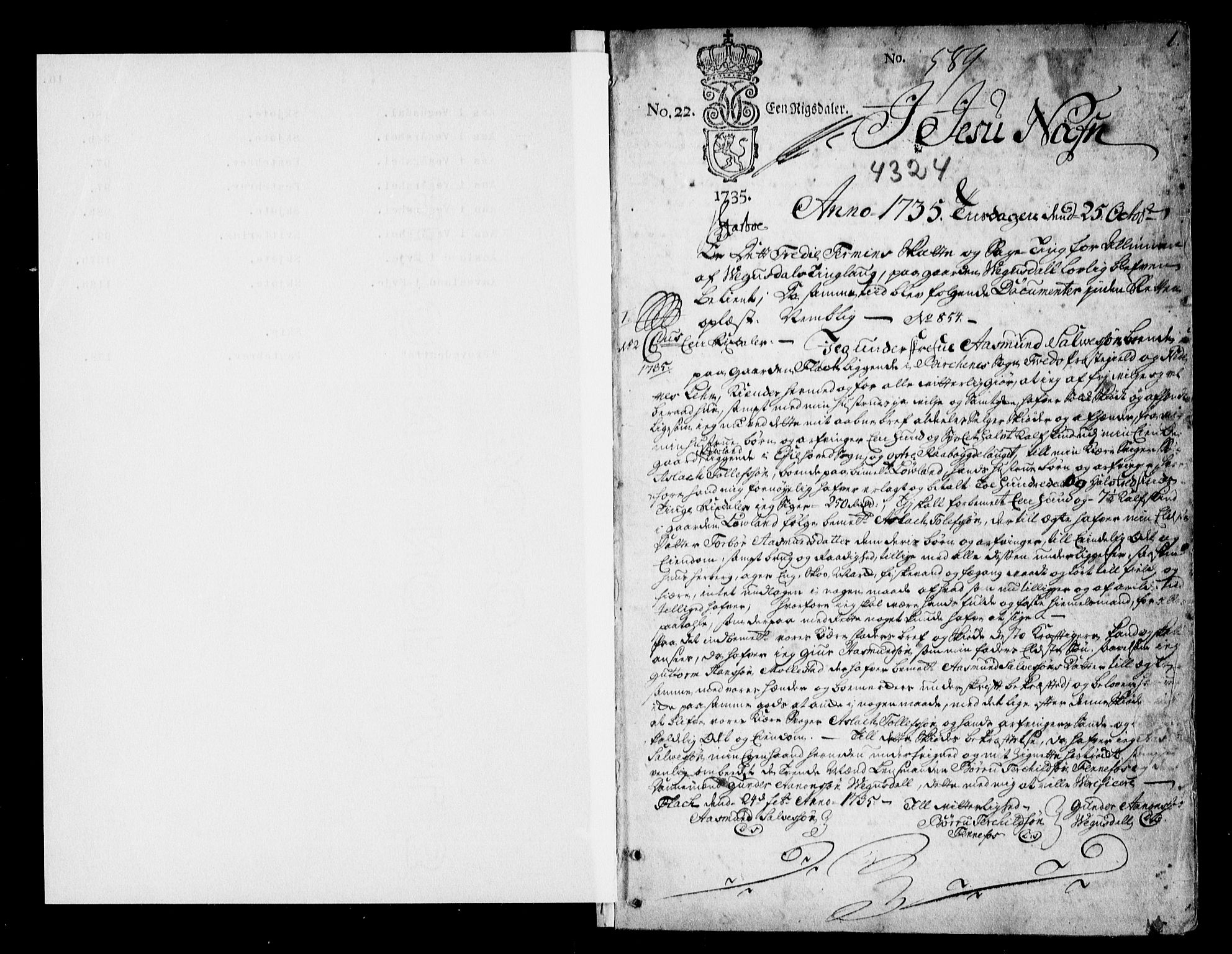 Østre Råbyggelag sorenskriveri, SAK/1221-0016/G/Gb/L0005: Mortgage book no. 2, 1735-1741, p. 1